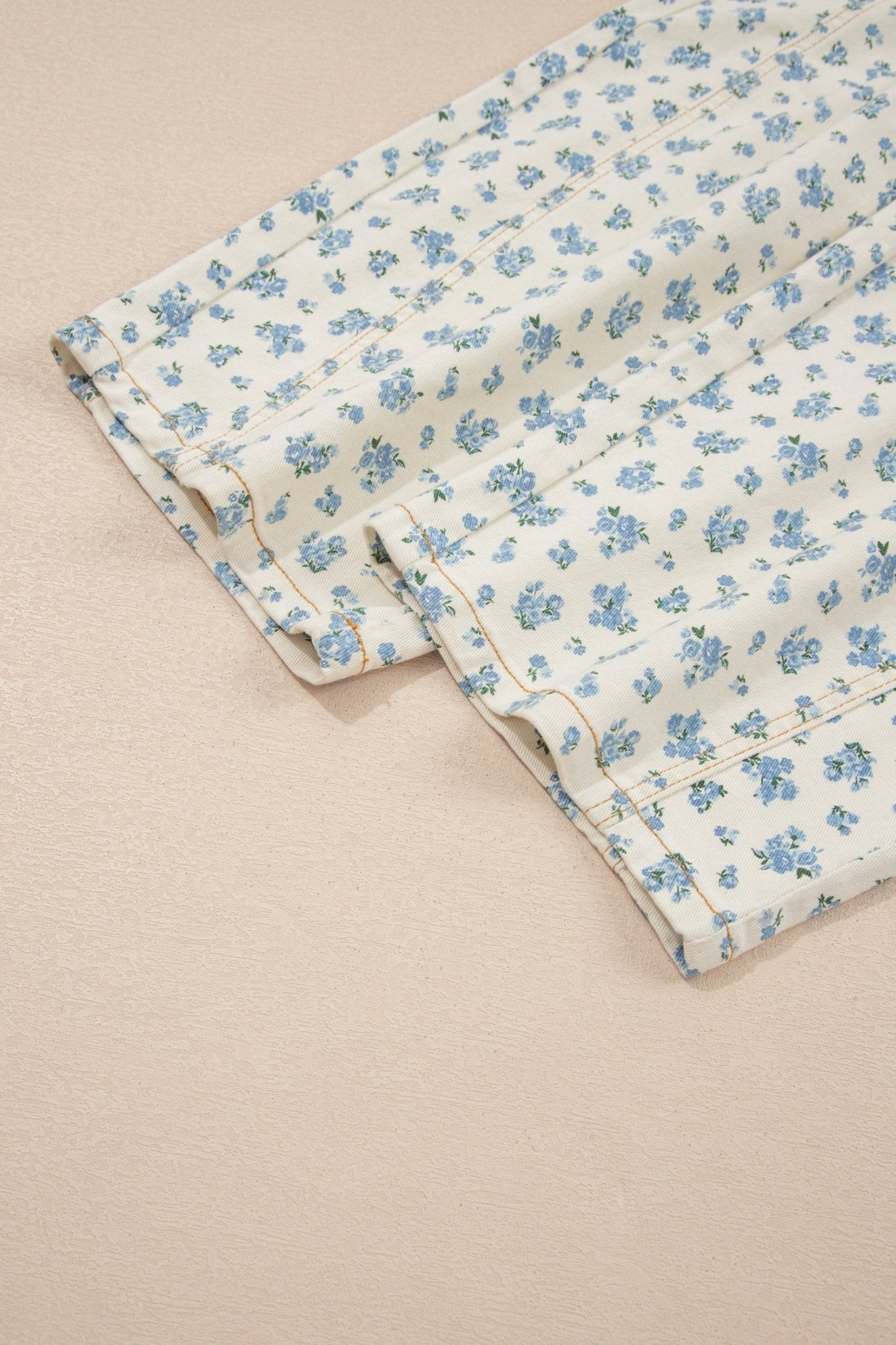 Floral Grommet Knot Waist Barrel Leg Jeans - Rooted & Reckless Co.