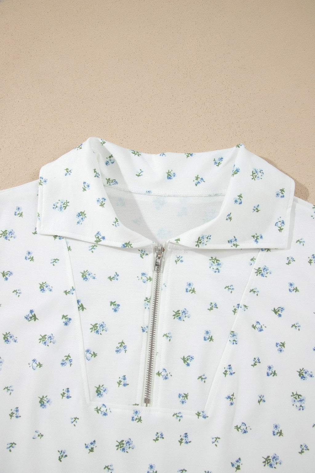 Floral Half Zip Top & Drawstring Shorts Set - Rooted & Reckless Co.