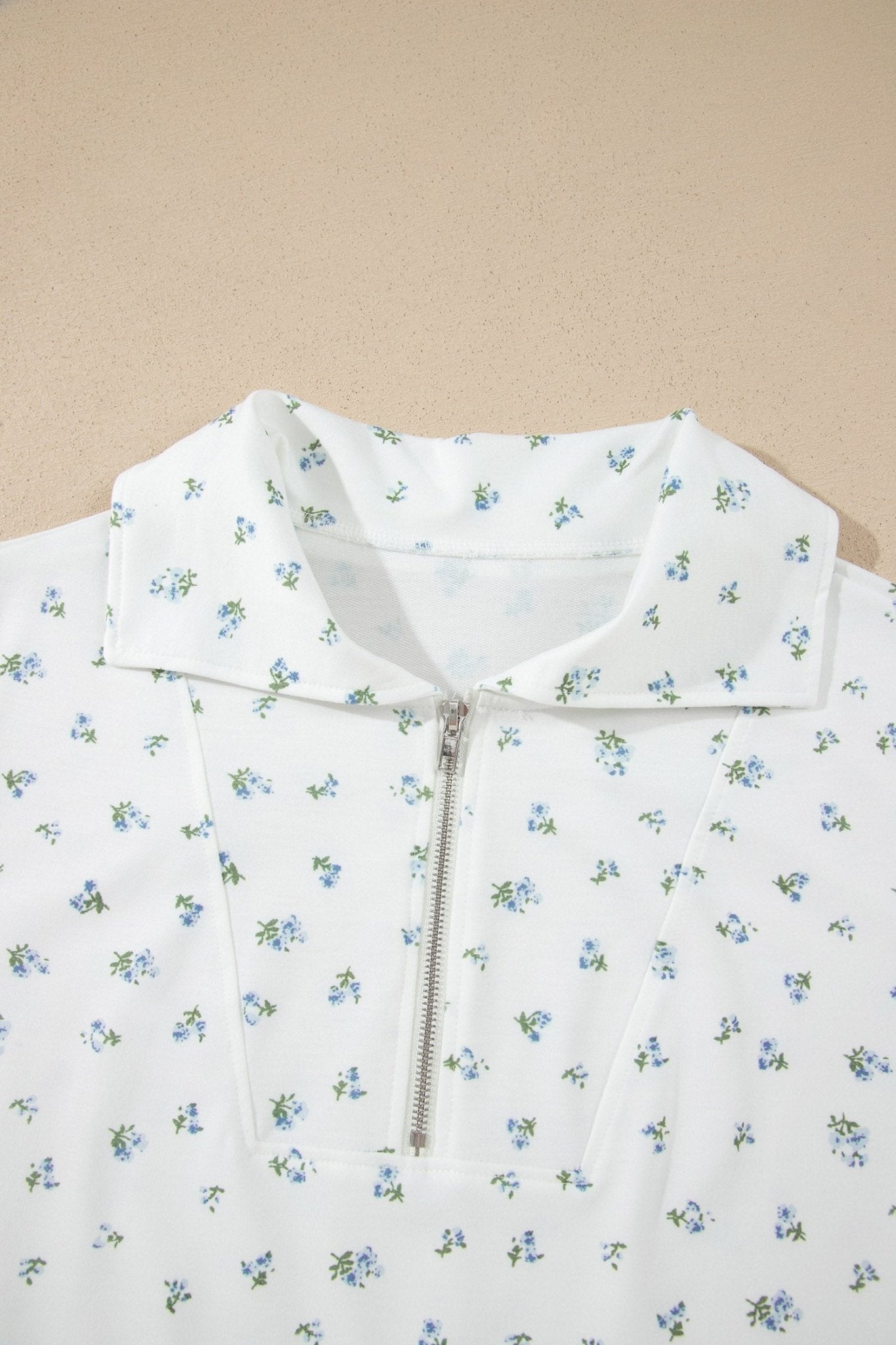 Floral Half Zip Top & Drawstring Shorts Set - Rooted & Reckless Co.