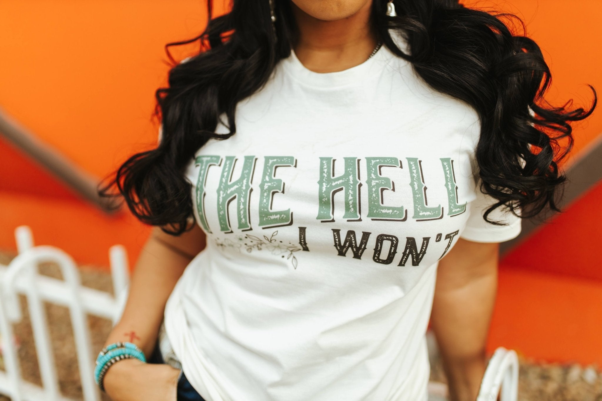 Floral Hell I Won't Graphic Tee - Rooted & Reckless Co.