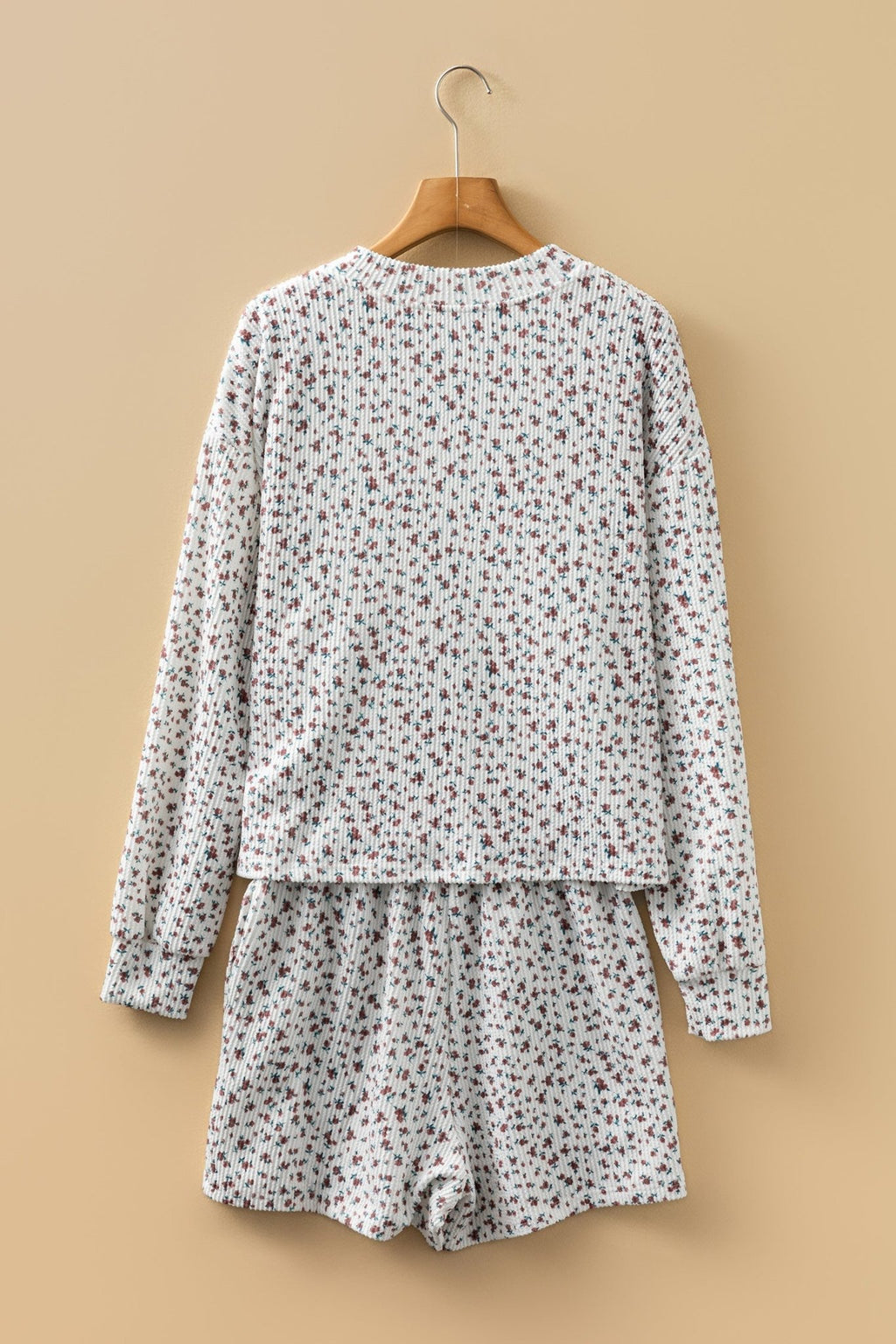 Floral Henley Top and Drawstring Shorts Set - Rooted & Reckless Co.