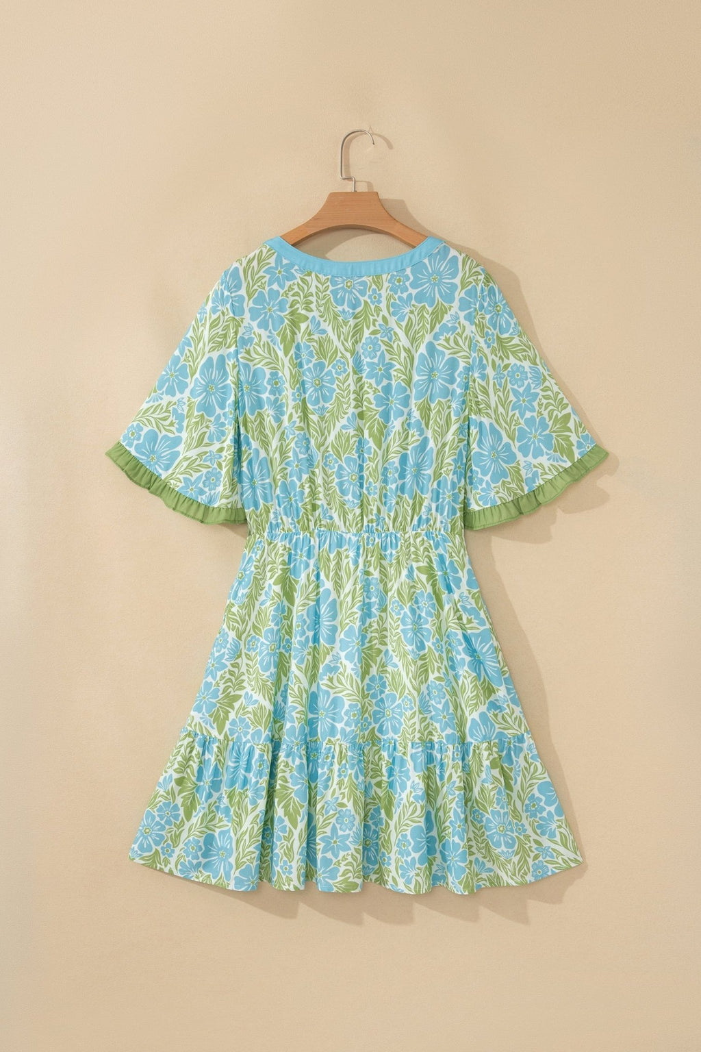 Floral High Waist Ruffle Mini Dress - Rooted & Reckless Co.