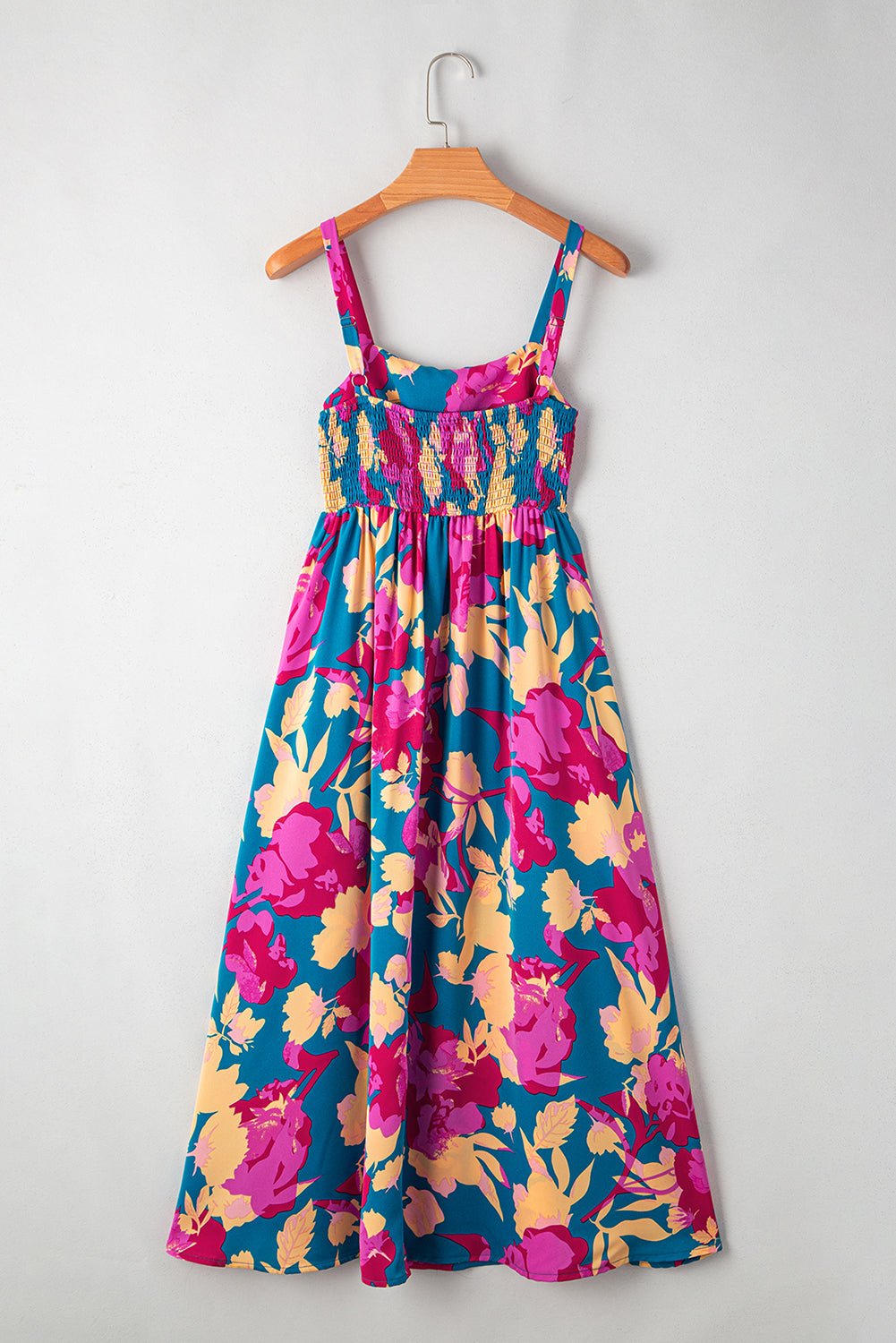 Floral High Waist Sleeveless Flared Maxi Dress - Rooted & Reckless Co.