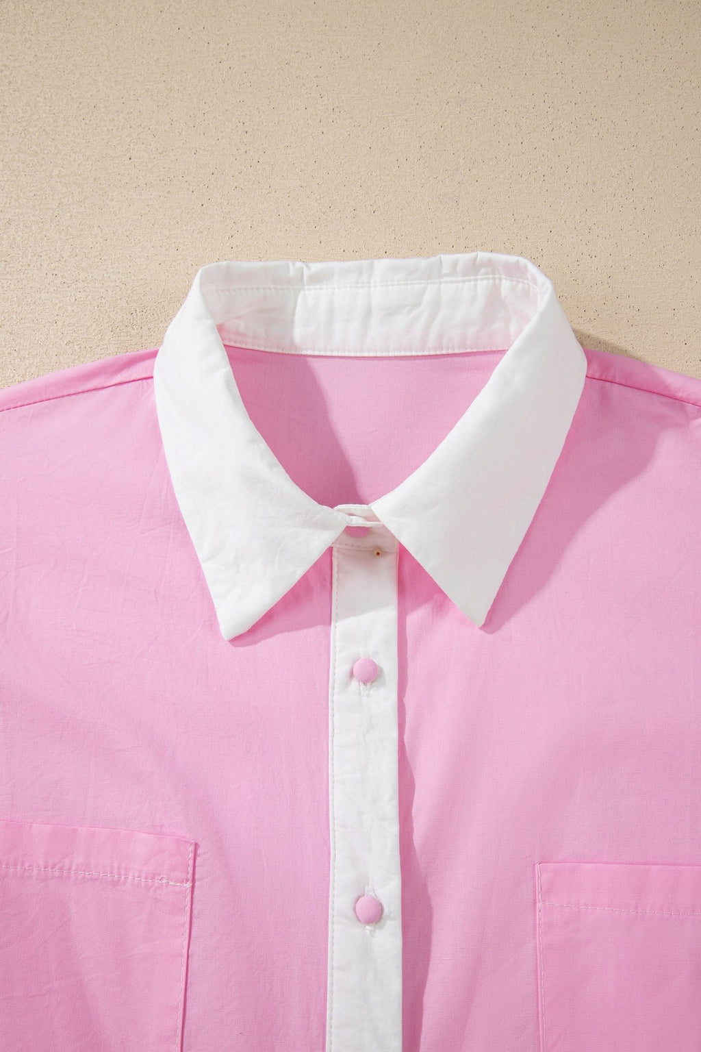 Floral Hollow Out Contrast Patchwork Shirt - Rooted & Reckless Co.