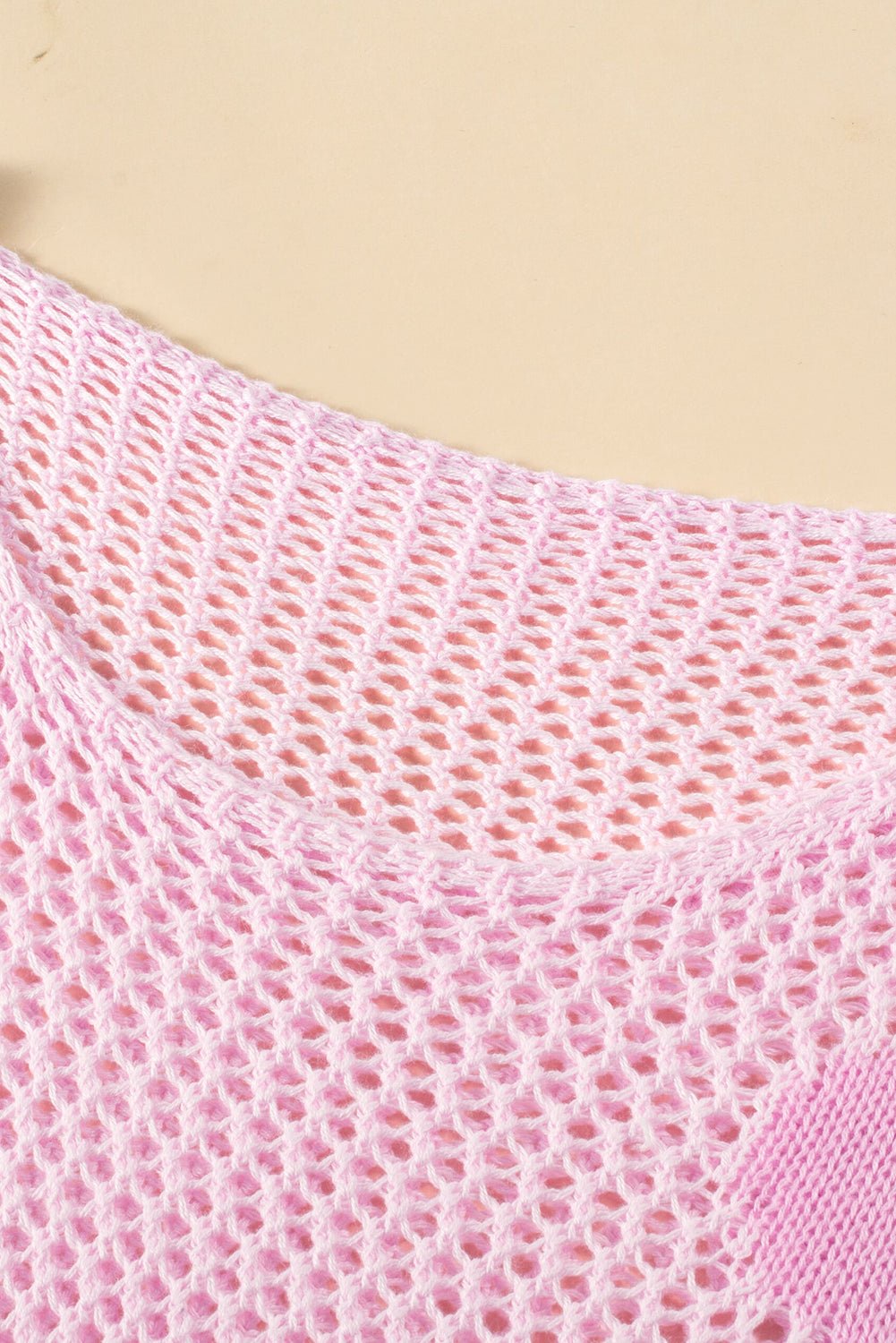 Floral Hollowed Knit Drop Shoulder Pullover Sweater - Rooted & Reckless Co.
