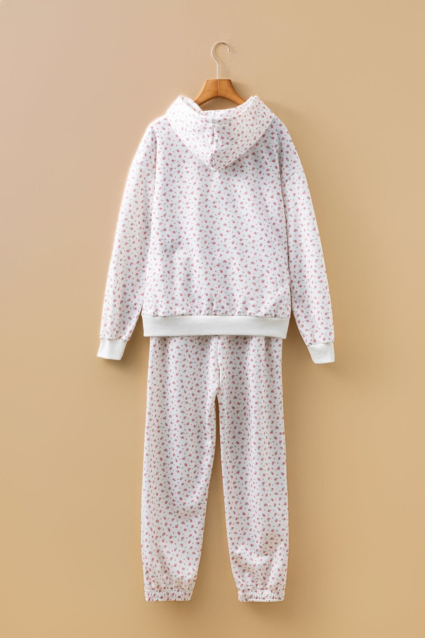 Floral Kangaroo Pocket Hoodie and Sweatpants Set - Rooted & Reckless Co.