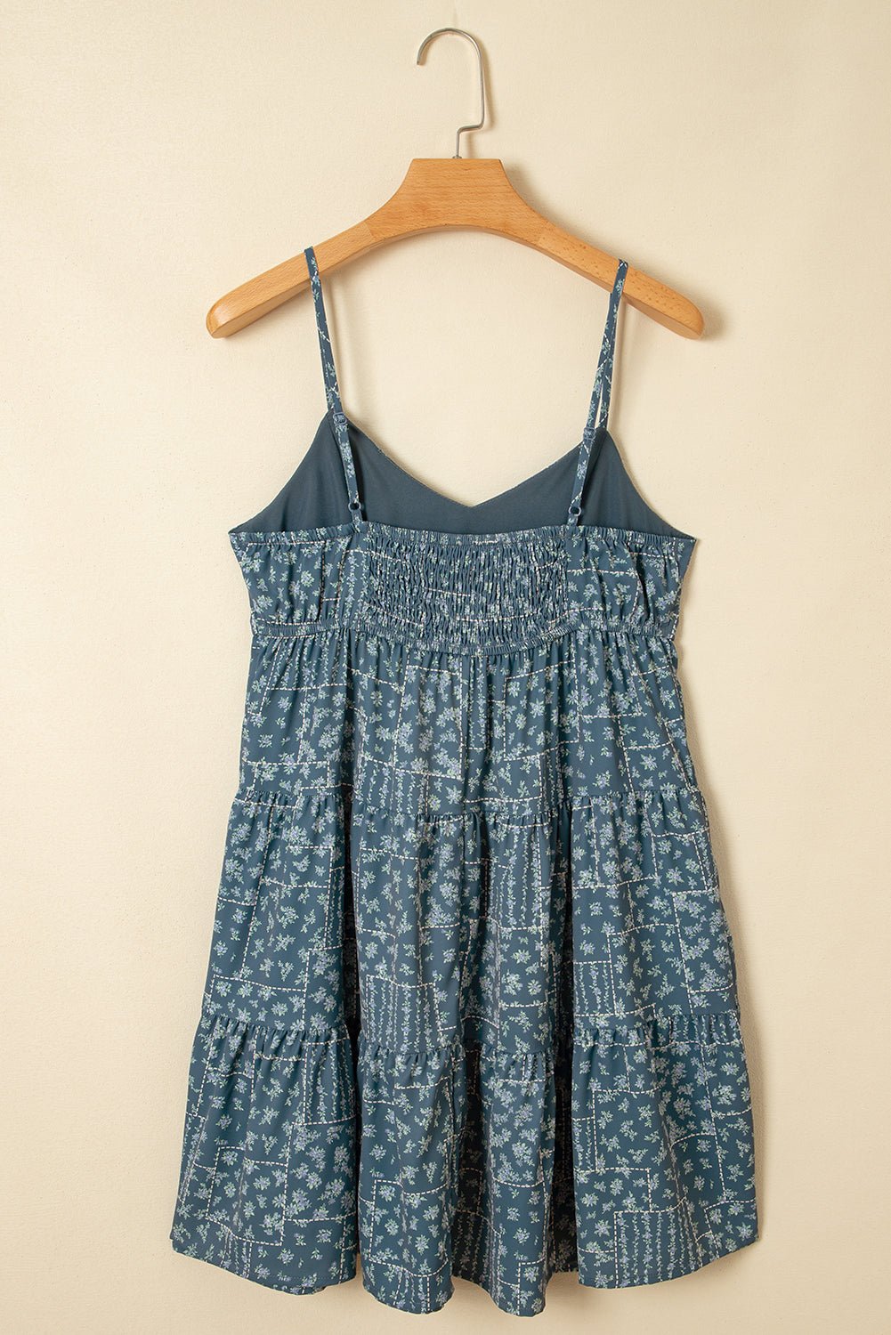 Floral Knot Spaghetti Straps Flared Dress - Rooted & Reckless Co.