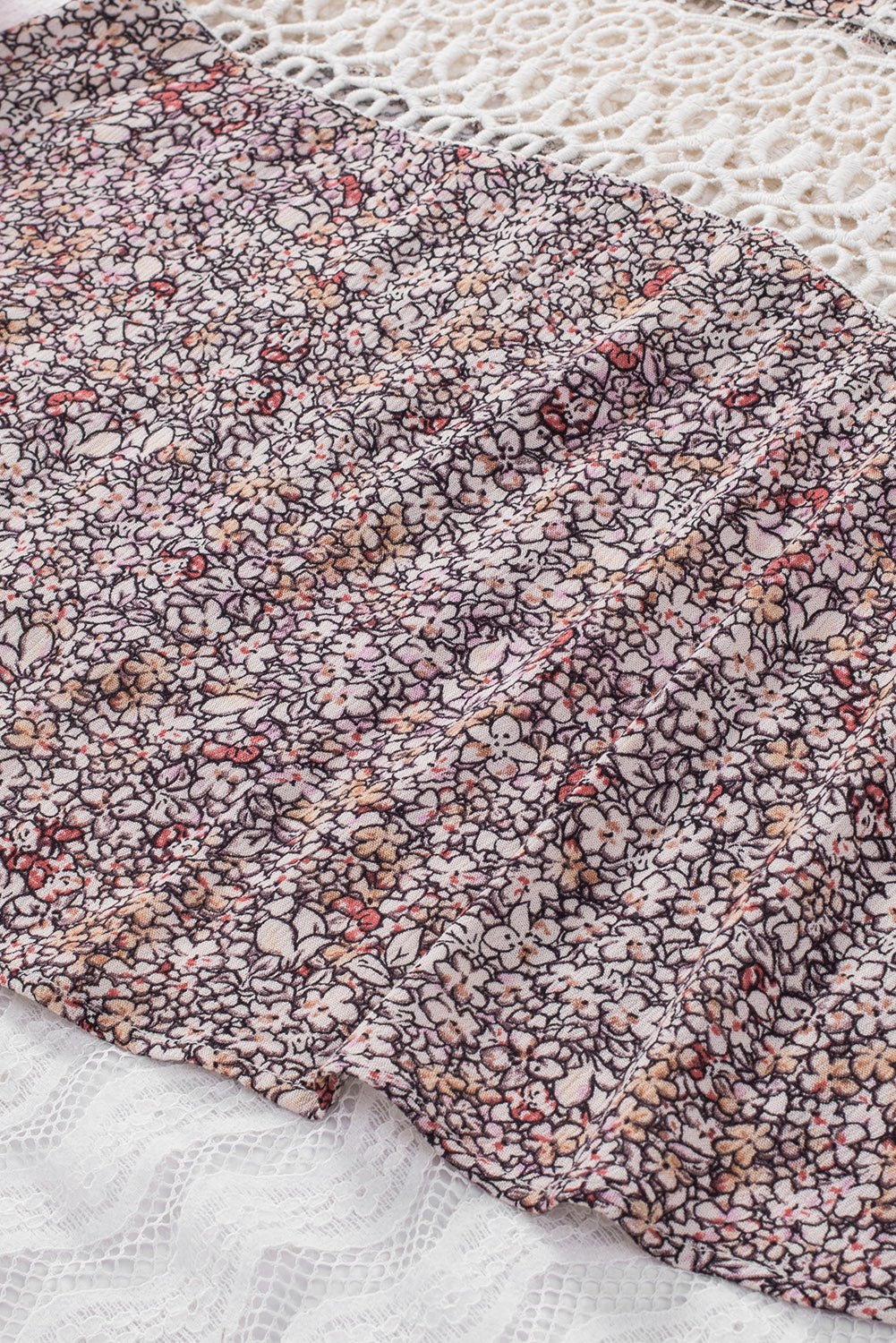 Floral Lace Crochet Spaghetti Strap Tank Top - Rooted & Reckless Co.
