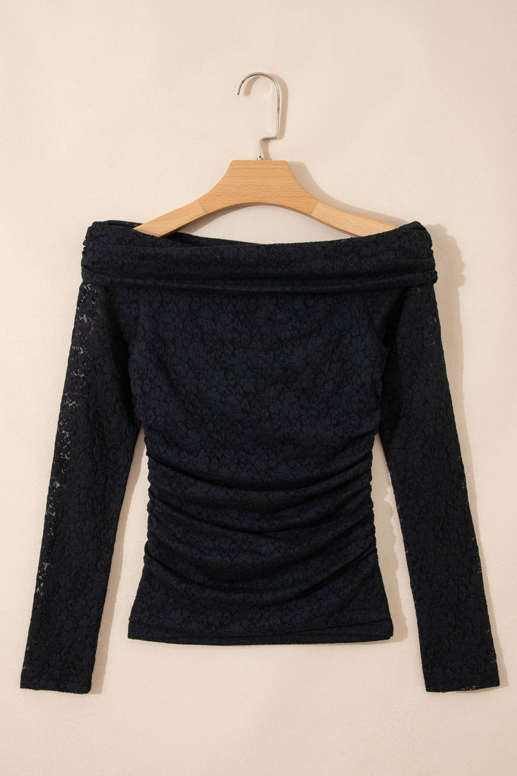 Floral Lace Off Shoulder Long Sleeve Top - Rooted & Reckless Co.