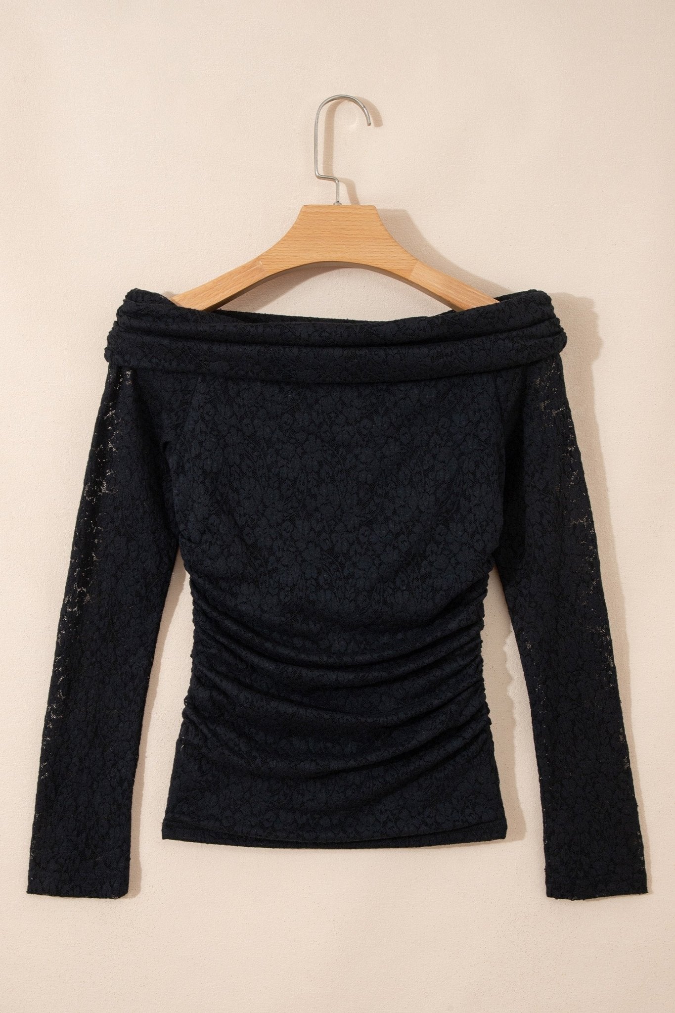 Floral Lace Off Shoulder Long Sleeve Top - Rooted & Reckless Co.