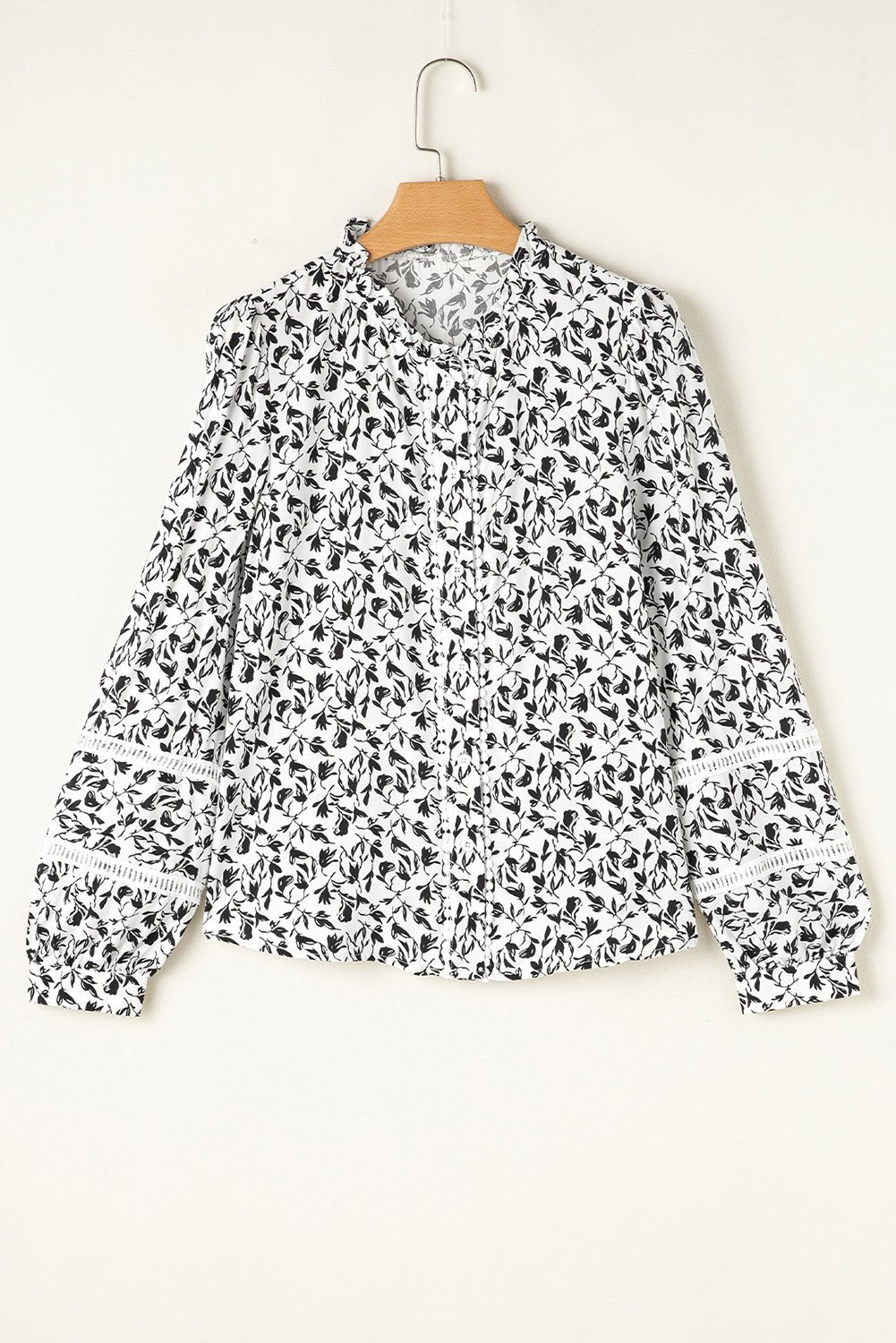 Floral Lace Puff Sleeve Top - Rooted & Reckless Co.