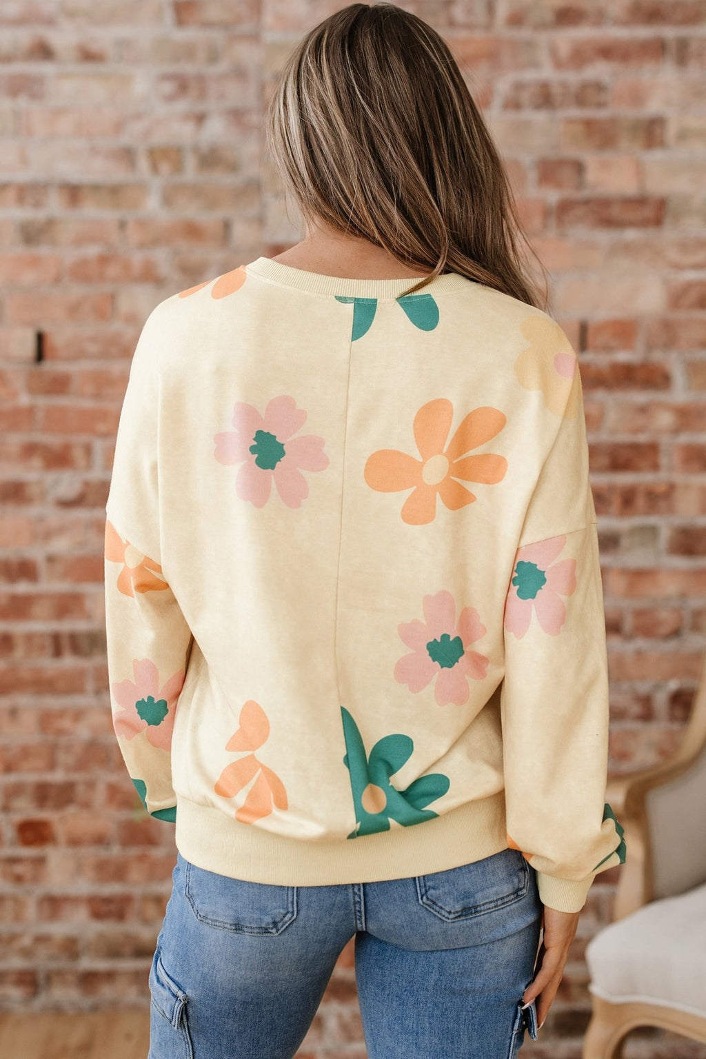 Floral Mineral Wash French Terry Sweatshirt - Rooted & Reckless Co.