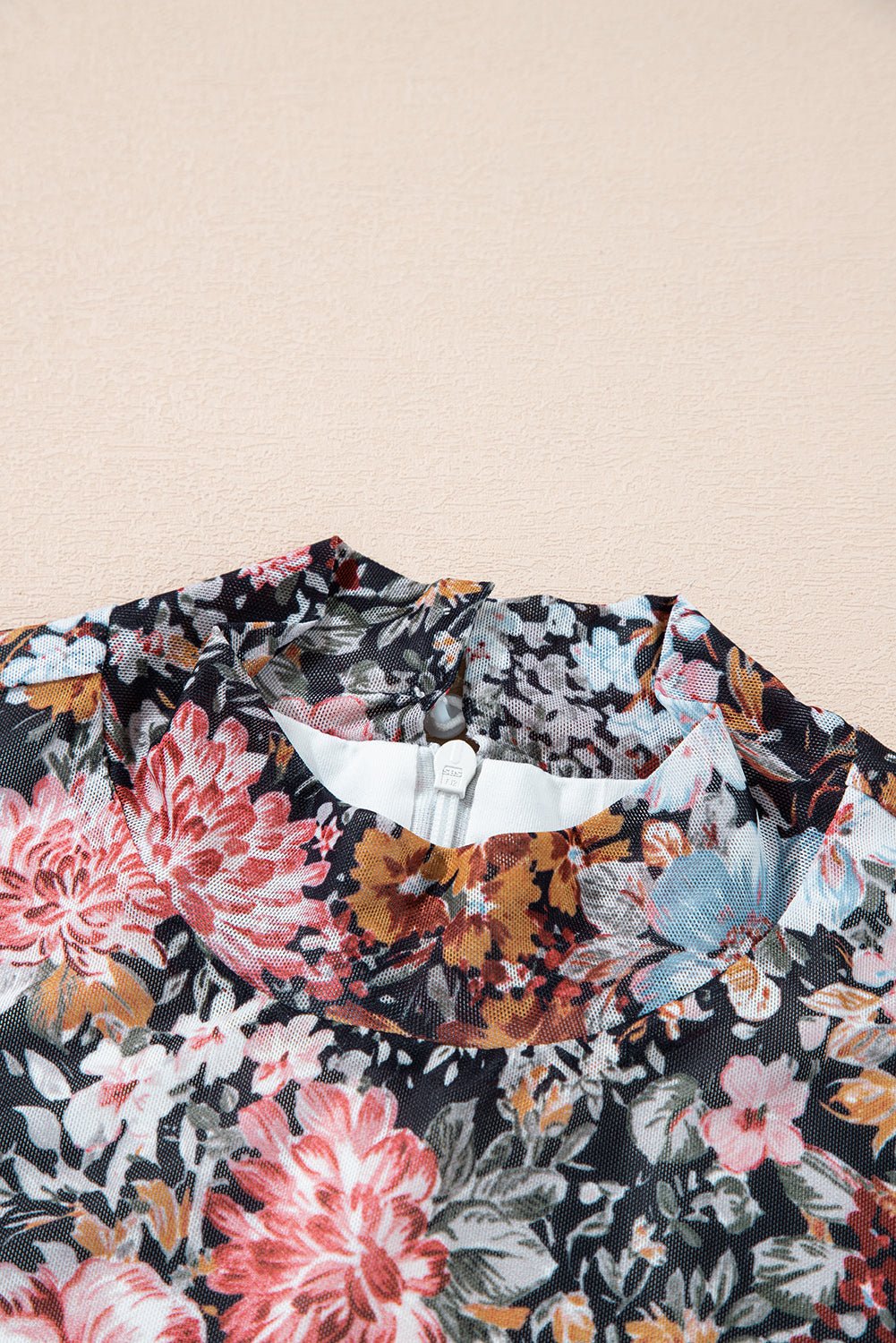 Floral Mock Neck Long Sleeve Bodycon Midi Dress - Rooted & Reckless Co.