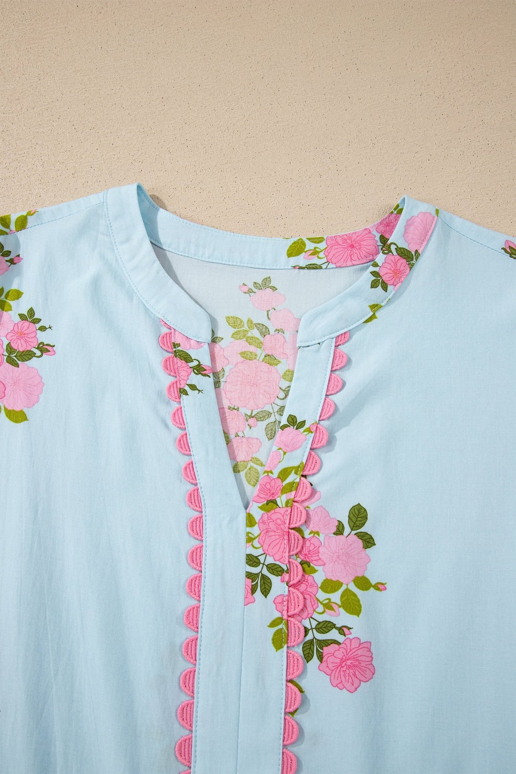 Floral Notched Neck Flutter Sleeve Maxi Dress - Rooted & Reckless Co.