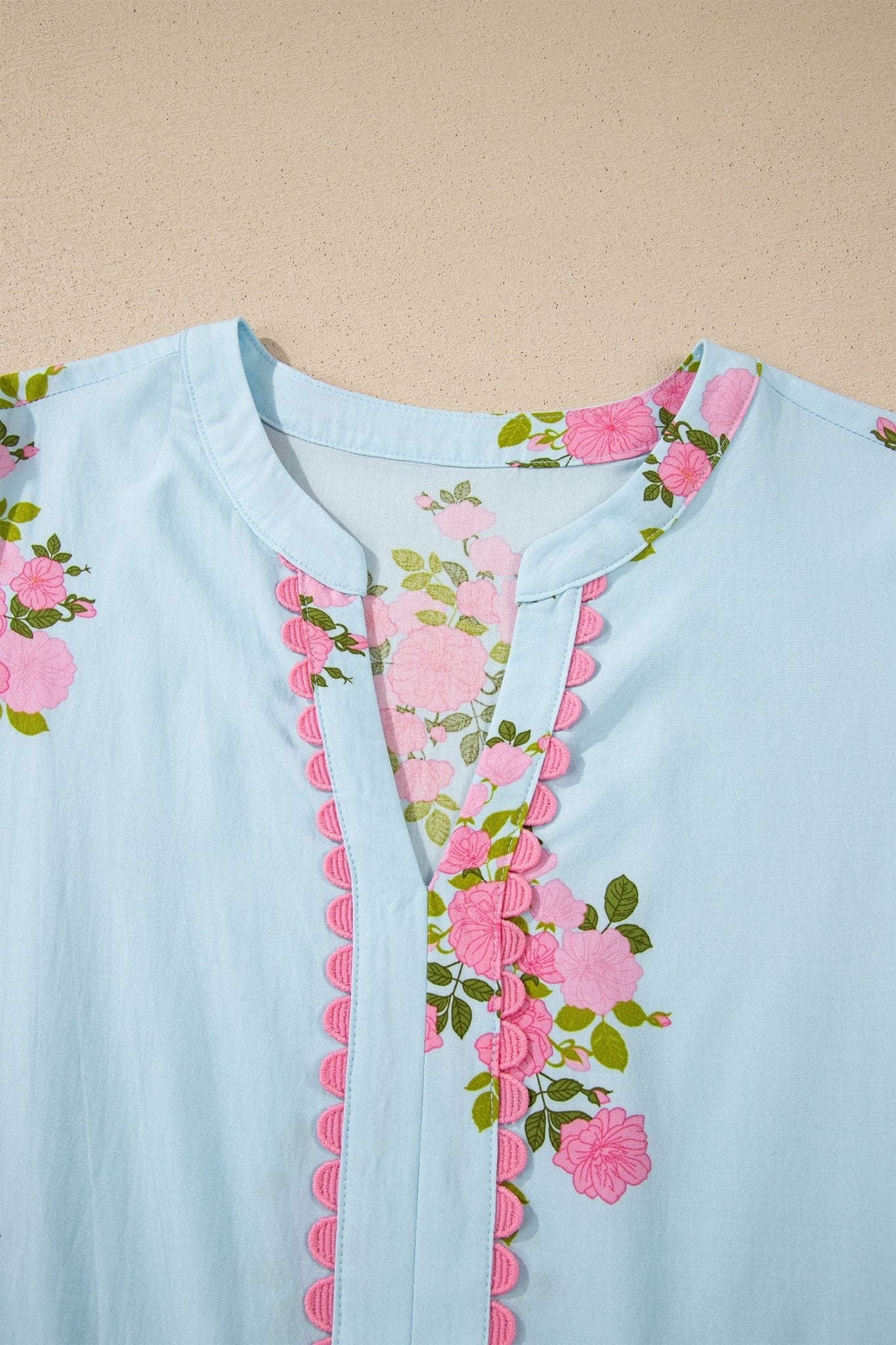 Floral Notched Neck Flutter Sleeve Maxi Dress - Rooted & Reckless Co.