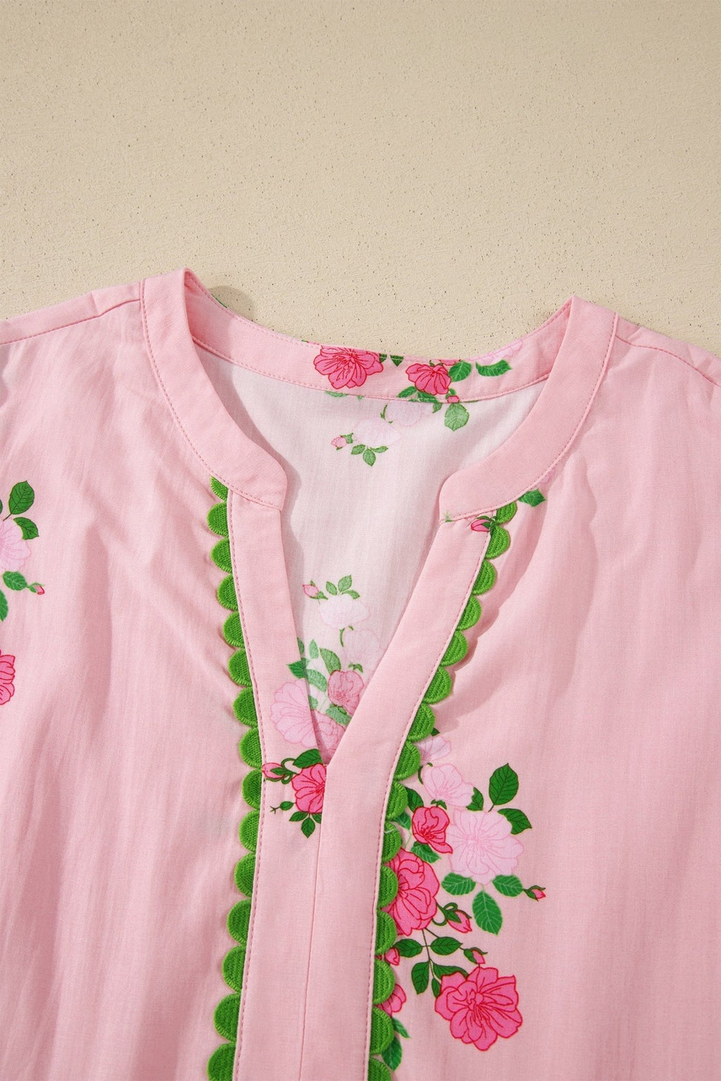 Floral Notched Neck Flutter Sleeve Maxi Dress - Rooted & Reckless Co.