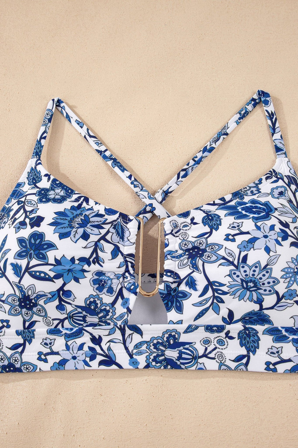 Floral Notched Neck Top & High Waist Bikini Set - Rooted & Reckless Co.