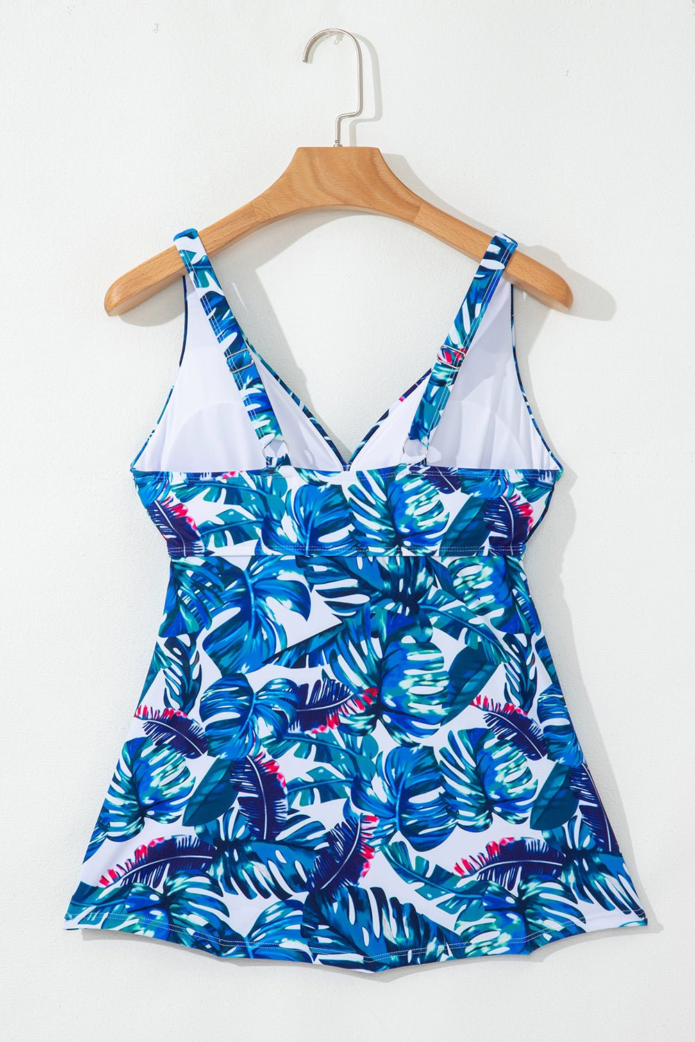 Floral Padded V-Neck Tankini Top - Rooted & Reckless Co.