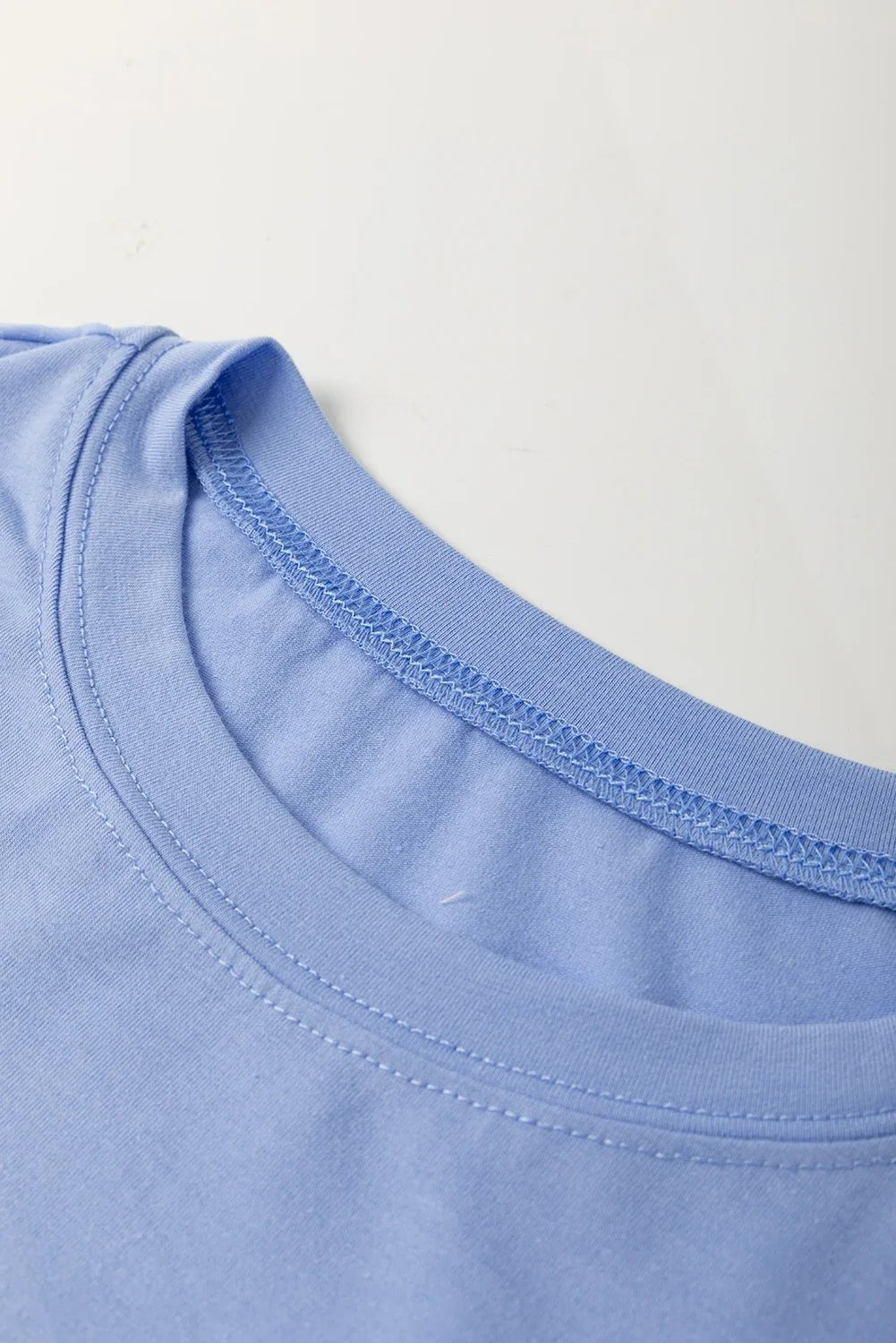 Floral Patch Exposed Stitching Crew Neck Tee - Rooted & Reckless Co.