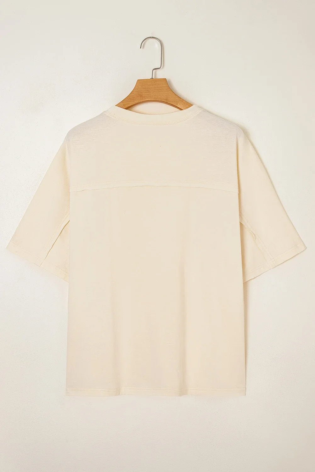 Floral Patch Exposed Stitching Crew Neck Tee - Rooted & Reckless Co.