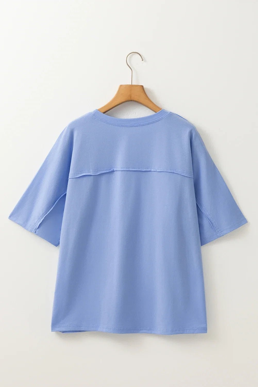 Floral Patch Exposed Stitching Crew Neck Tee - Rooted & Reckless Co.