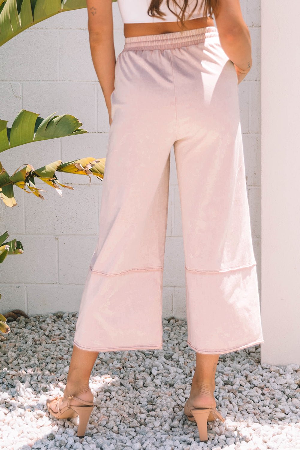 Floral Patch Mineral Wash Terry Knit Pants - Rooted & Reckless Co.