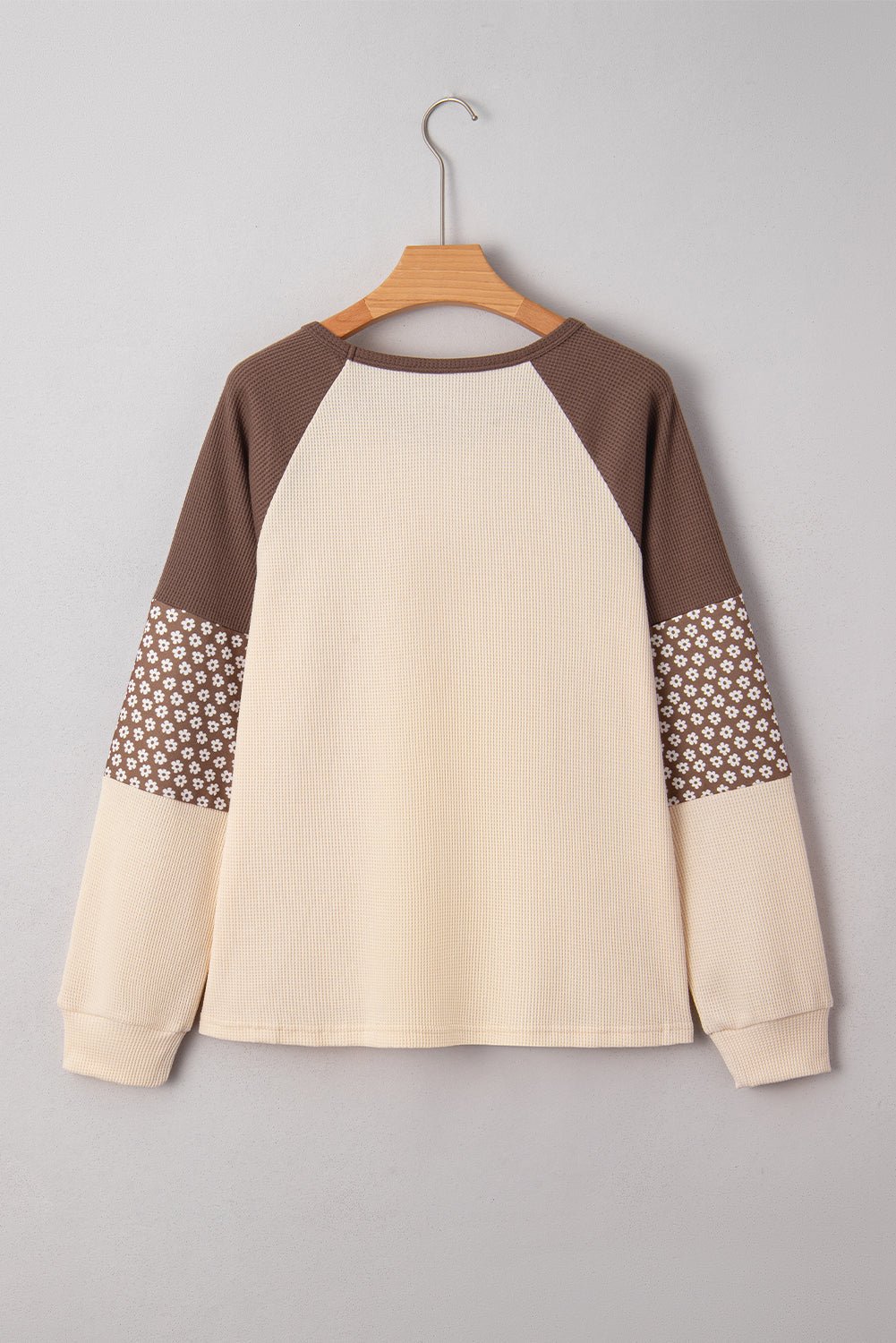Floral Patchwork Colorblock Raglan Long Sleeve Top - Rooted & Reckless Co.