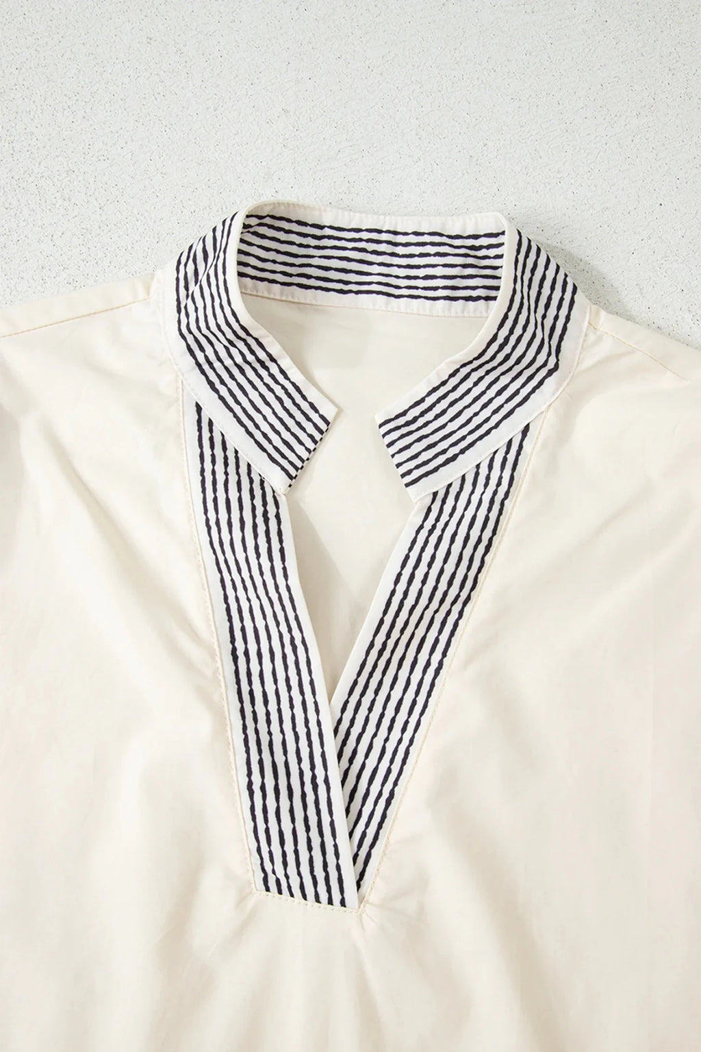 Floral Patchwork Contrast V-Neck Puff Sleeve Blouse - Rooted & Reckless Co.