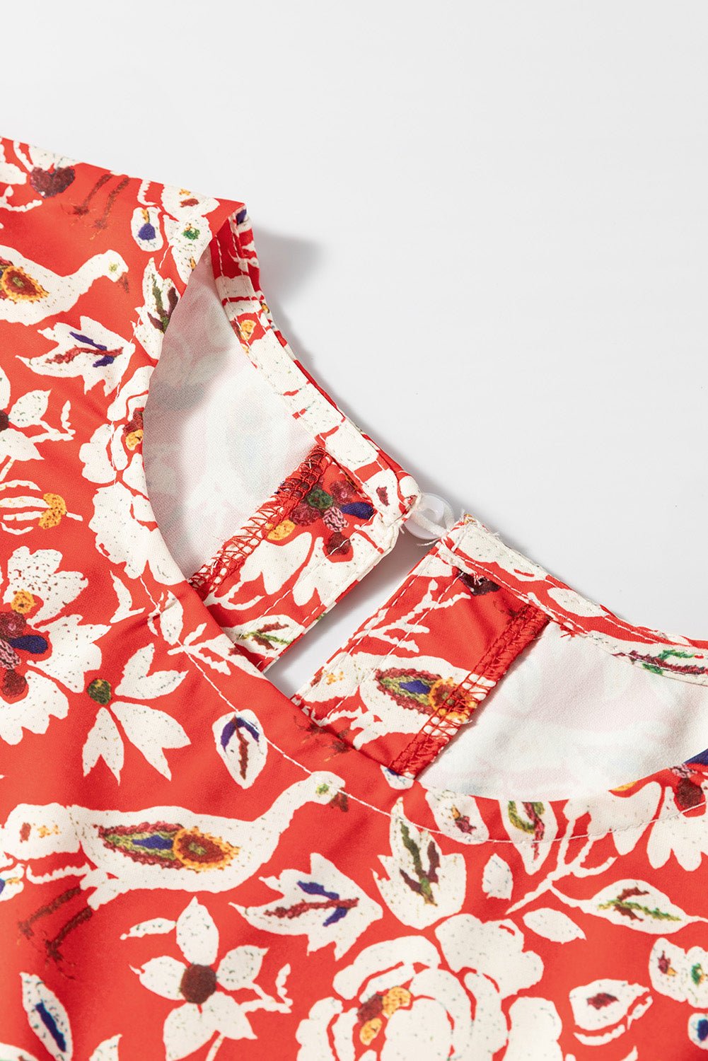 Floral Patchwork Long Sleeve Pleated Mini Dress - Rooted & Reckless Co.