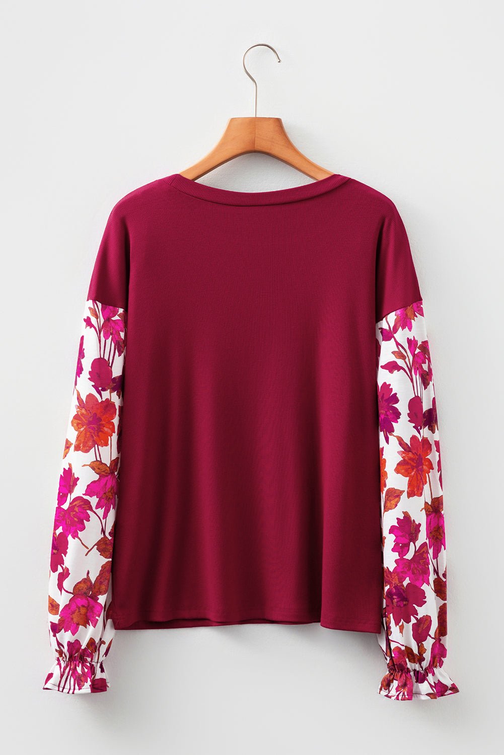 Floral Patchwork Long Sleeve Top - Rooted & Reckless Co.