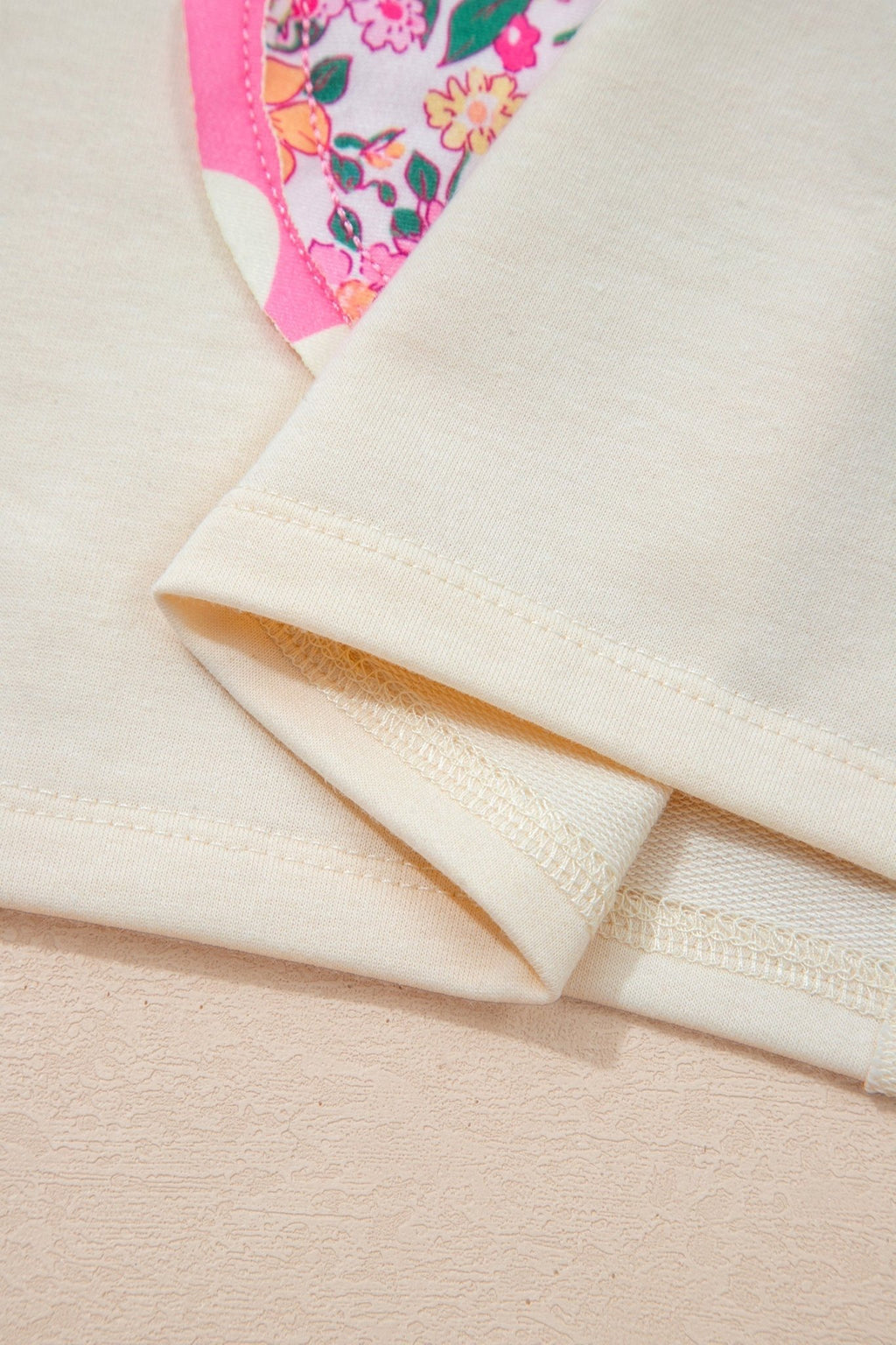 Floral Patchwork Raw Seam Oversize Tee - Rooted & Reckless Co.