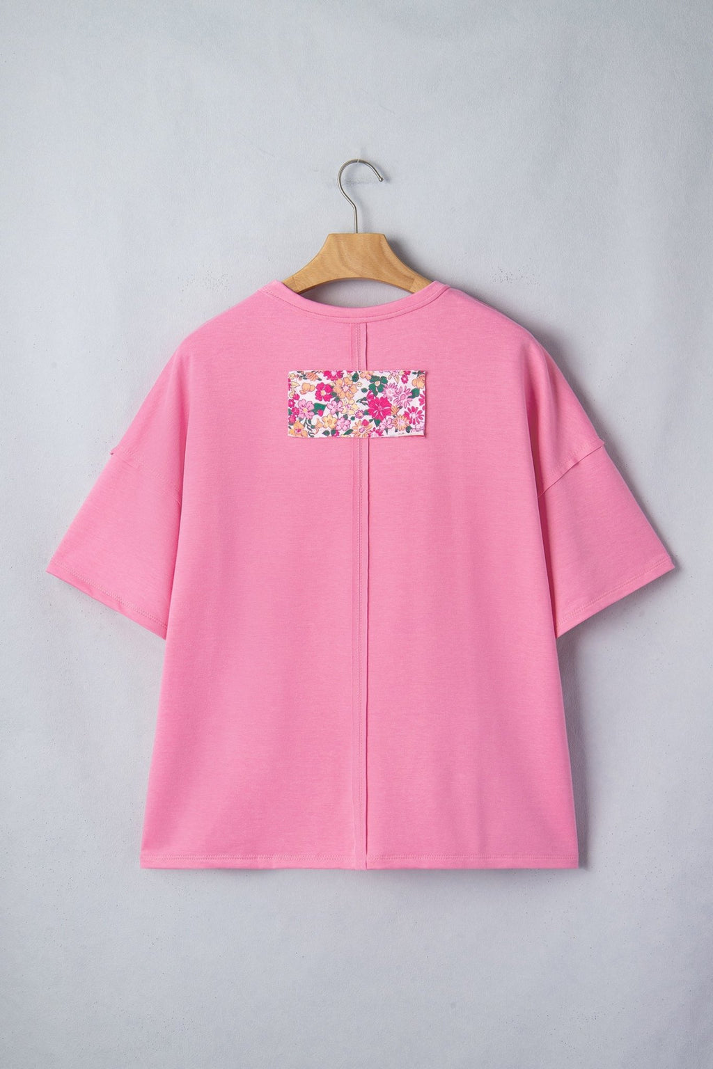 Floral Patchwork Raw Seam Oversize Tee - Rooted & Reckless Co.
