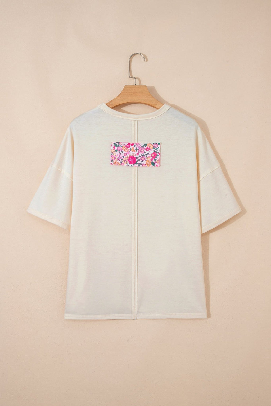 Floral Patchwork Raw Seam Oversize Tee - Rooted & Reckless Co.