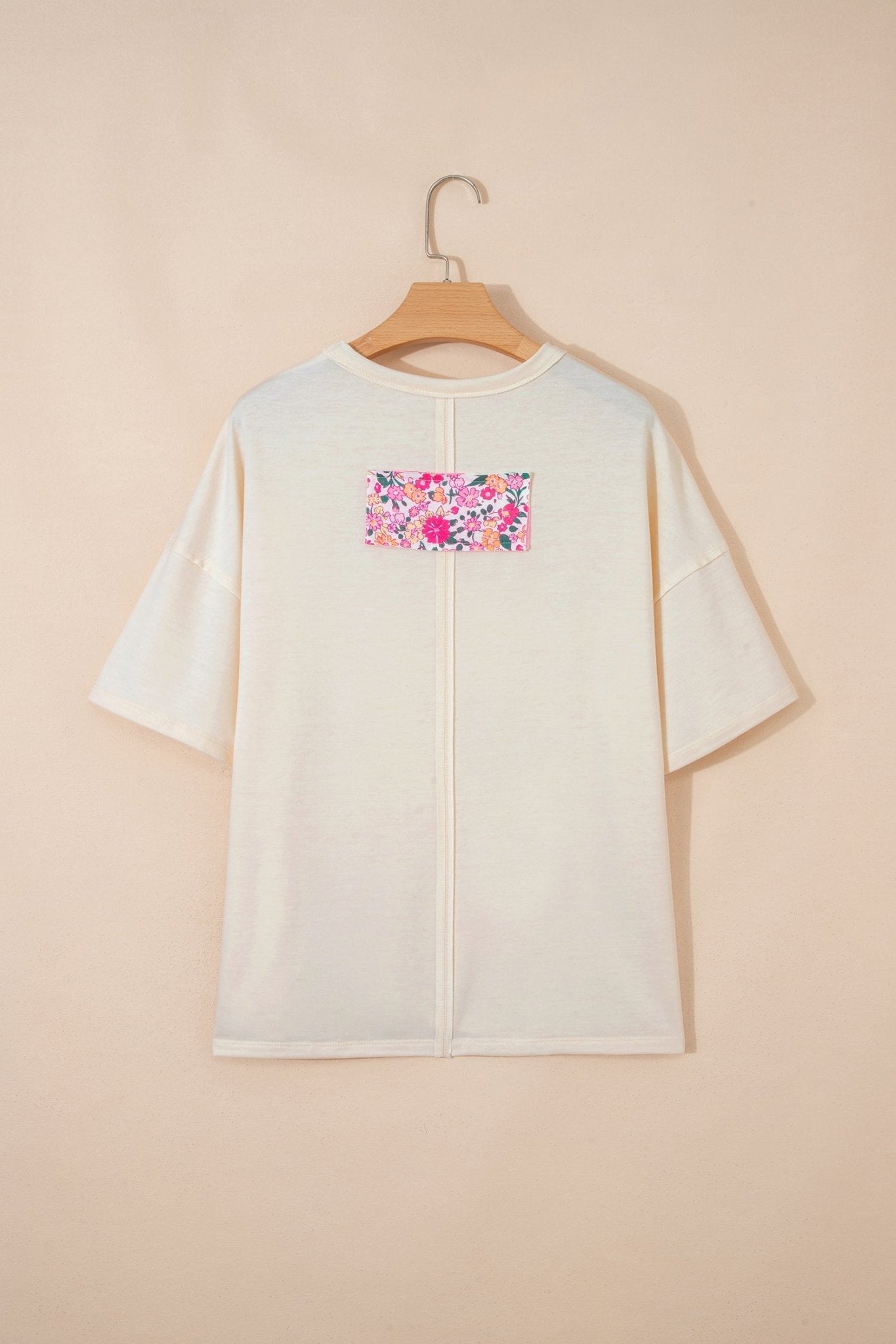 Floral Patchwork Raw Seam Oversize Tee - Rooted & Reckless Co.