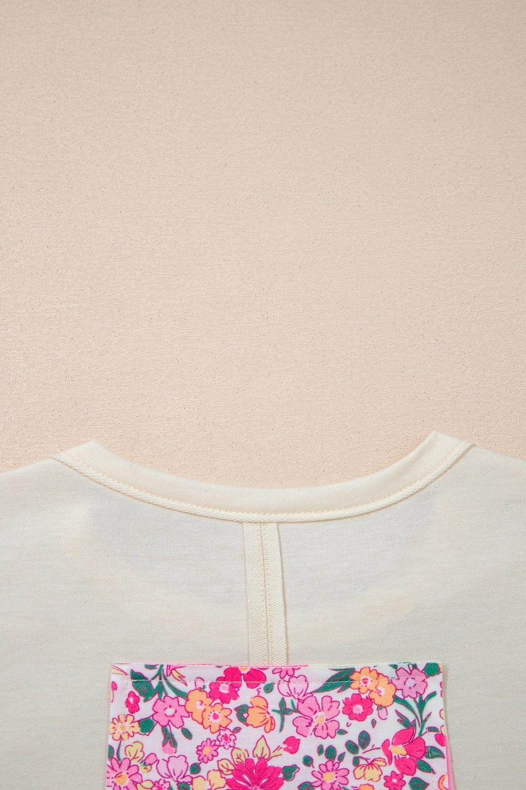 Floral Patchwork Raw Seam Oversize Tee - Rooted & Reckless Co.