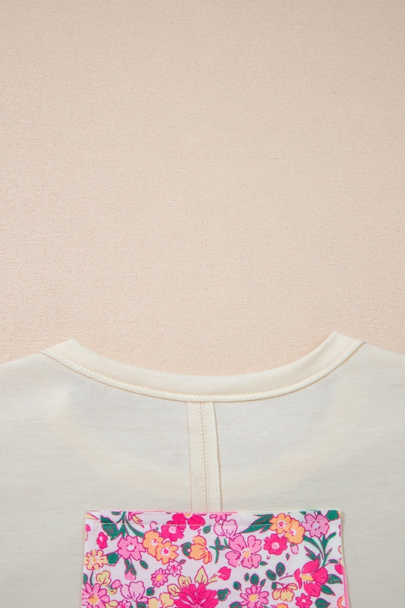 Floral Patchwork Raw Seam Oversize Tee - Rooted & Reckless Co.
