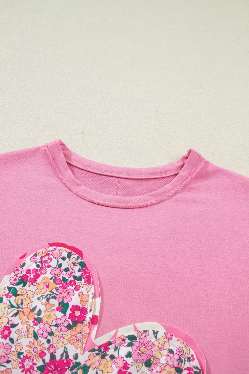 Floral Patchwork Raw Seam Oversize Tee - Rooted & Reckless Co.