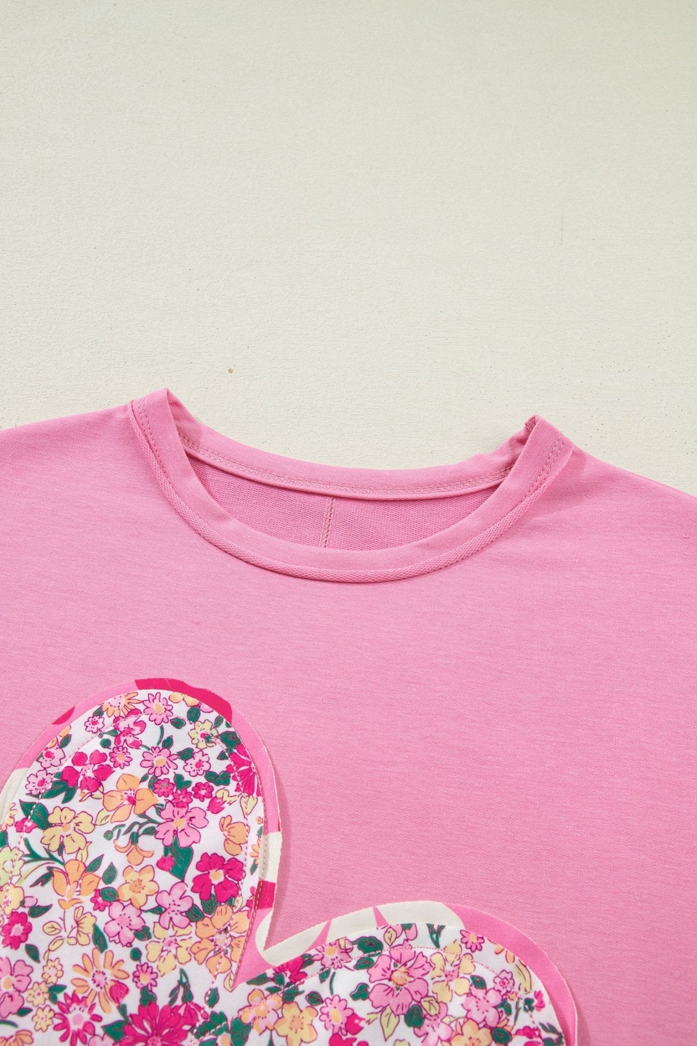 Floral Patchwork Raw Seam Oversize Tee - Rooted & Reckless Co.