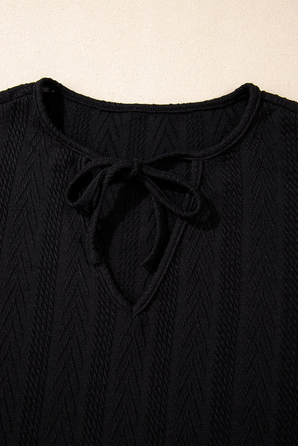 Floral Patchwork Textured Knit V-Neck Blouse - Rooted & Reckless Co.