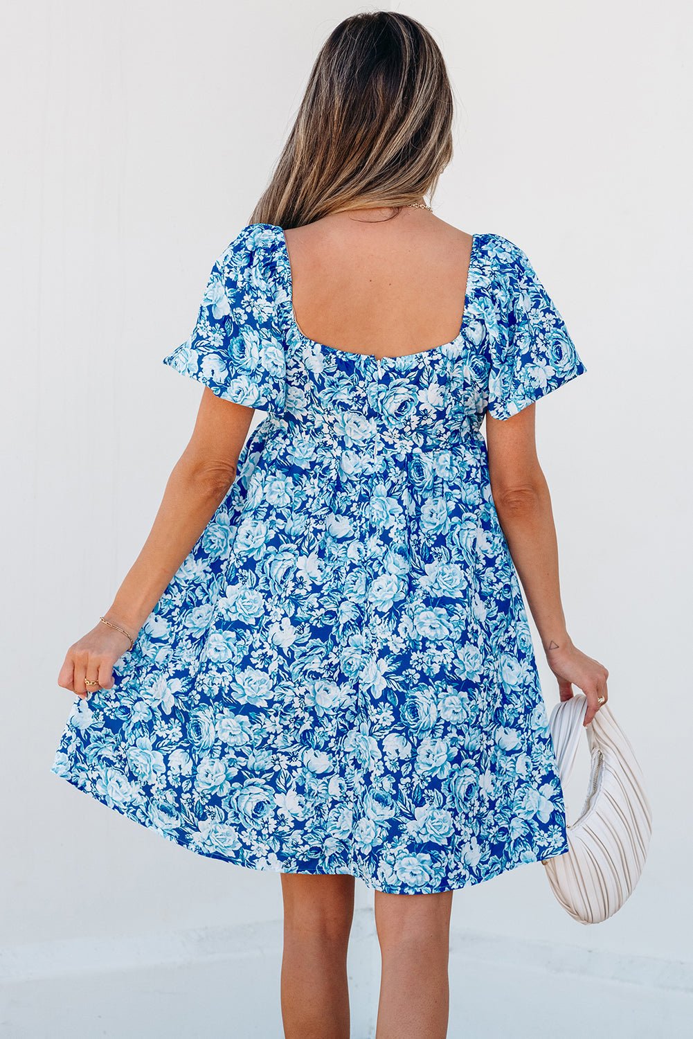 Floral Puff Sleeve Babydoll Mini Dress - Rooted & Reckless Co.