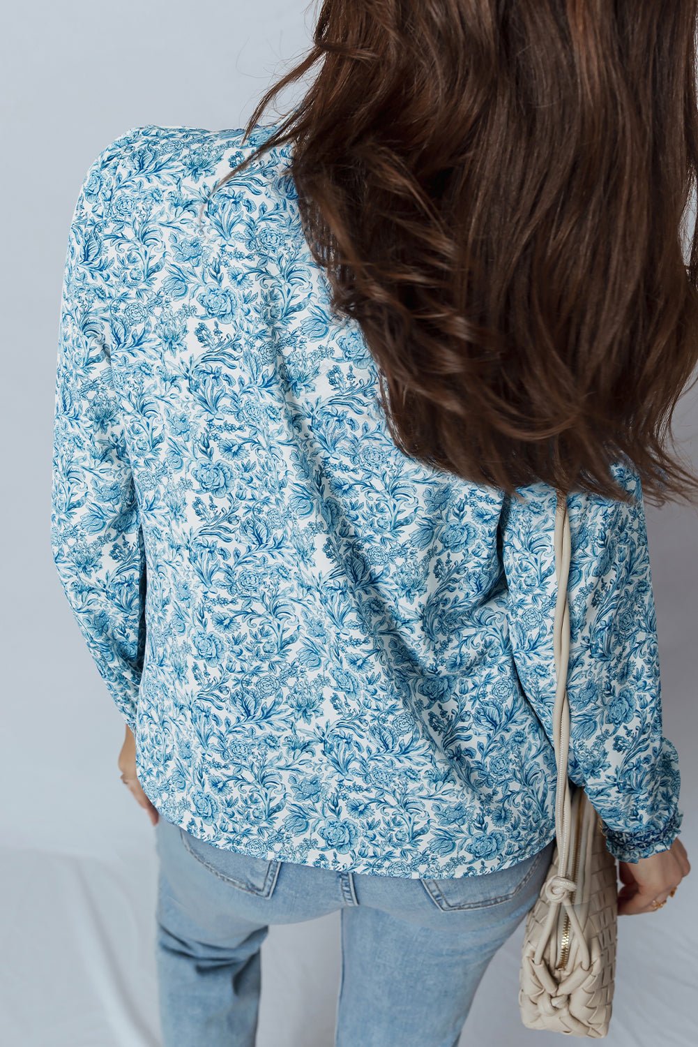 Floral Puff Sleeve Button-Up Shirt - Rooted & Reckless Co.
