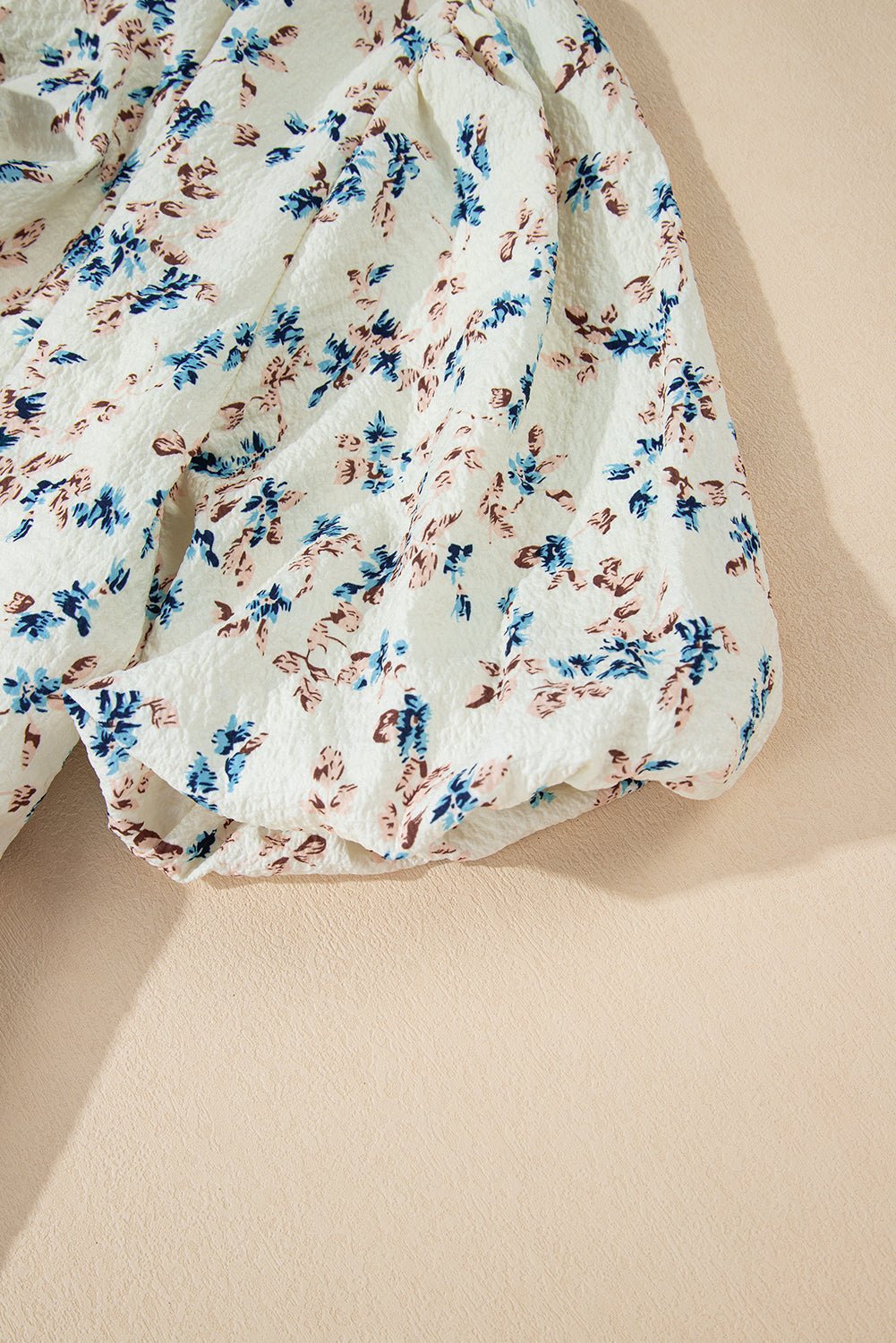 Floral Puff Sleeve Empire Waist Mini Dress - Rooted & Reckless Co.
