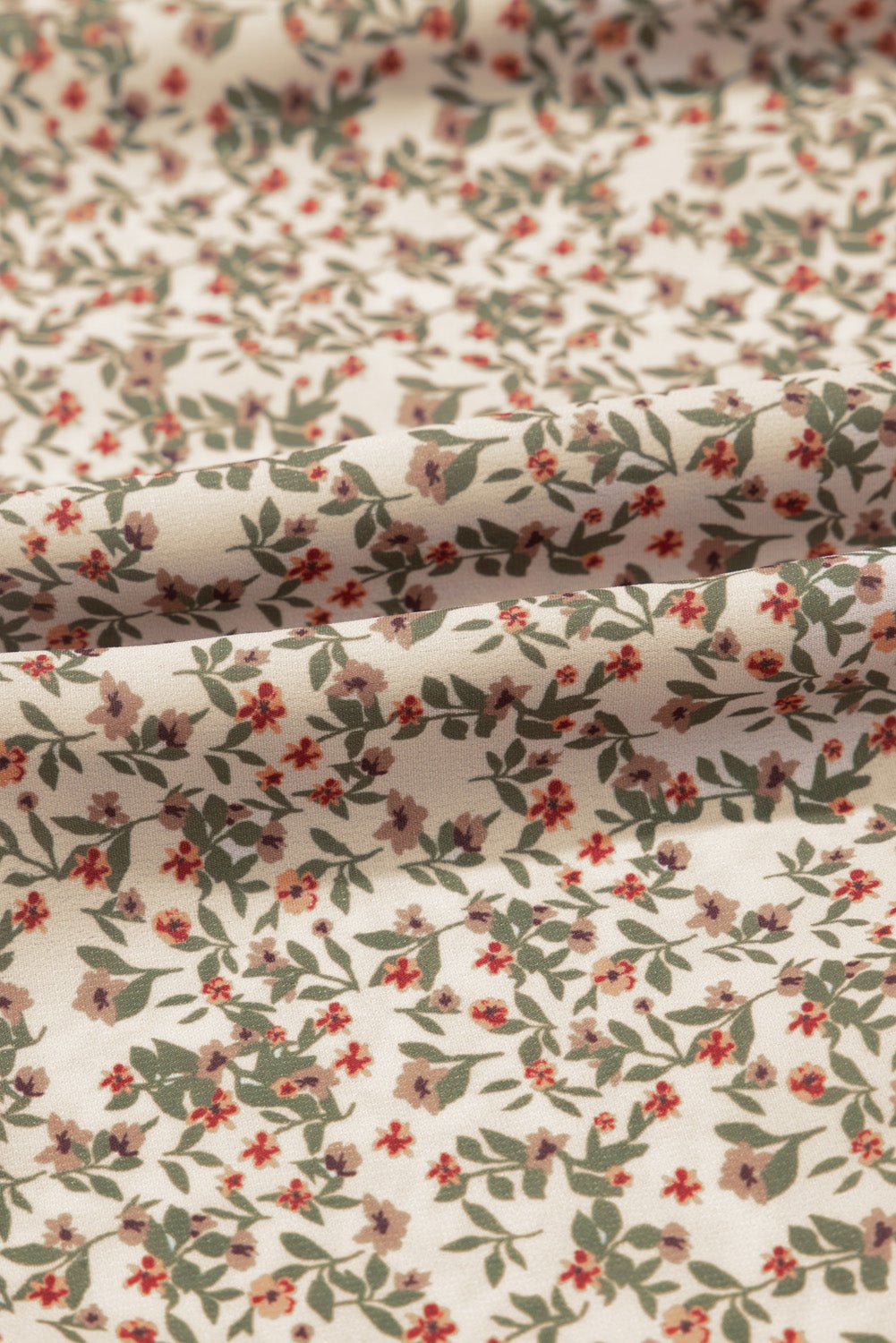 Floral Puff Sleeve Smocked V-Neck Top - Rooted & Reckless Co.