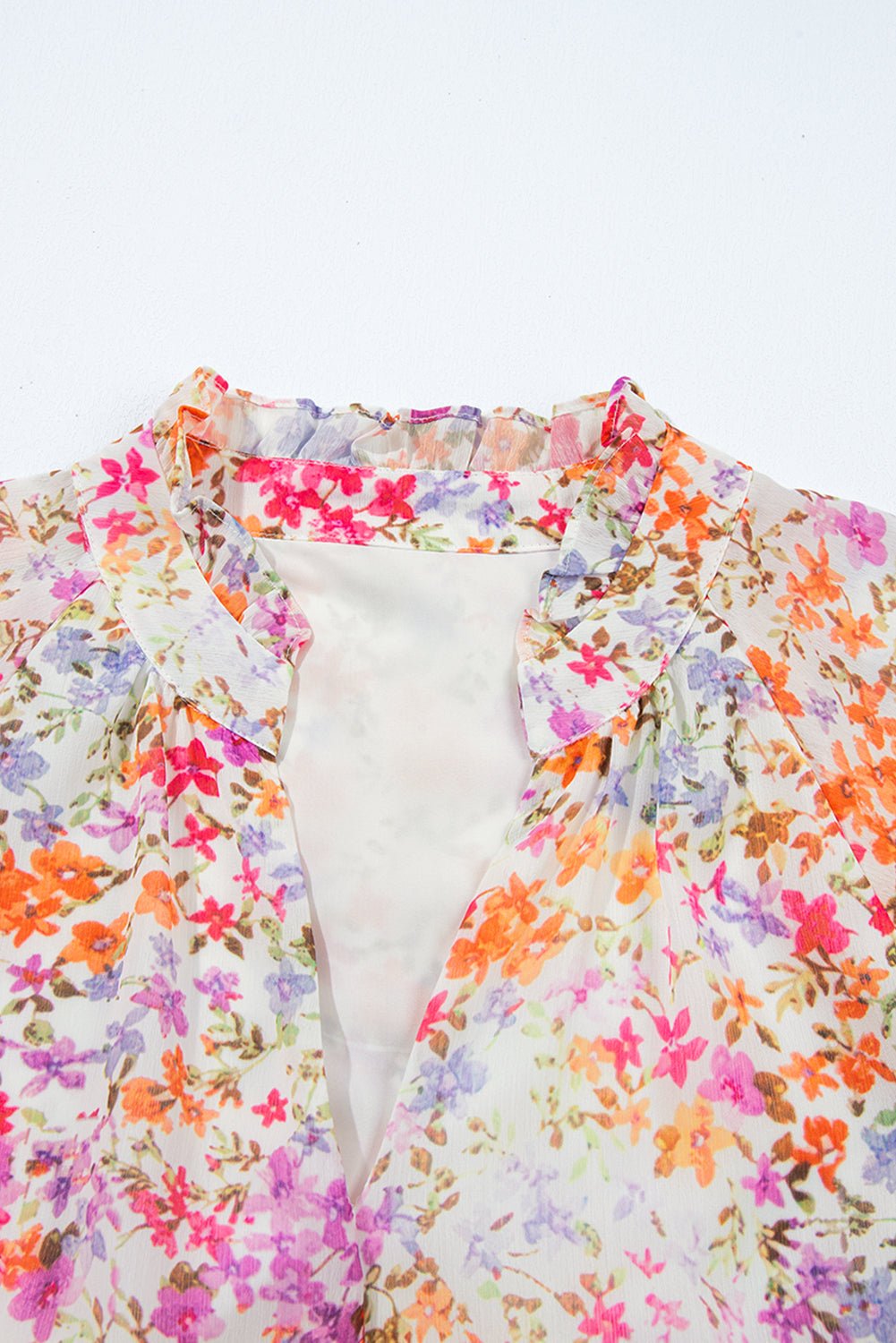 Floral Puff Sleeve V-Neck Tiered Mini Dress - Rooted & Reckless Co.