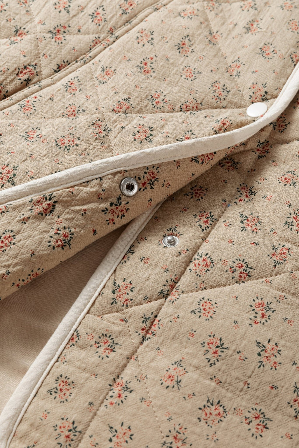 Floral Quilted Button Front Vest - Rooted & Reckless Co.