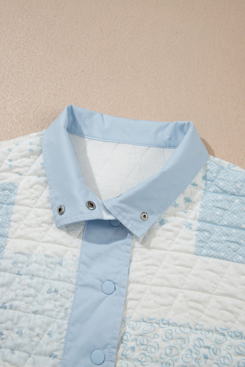 Floral Quilted Half Button Pocket Pullover Sweatshirt - Rooted & Reckless Co.