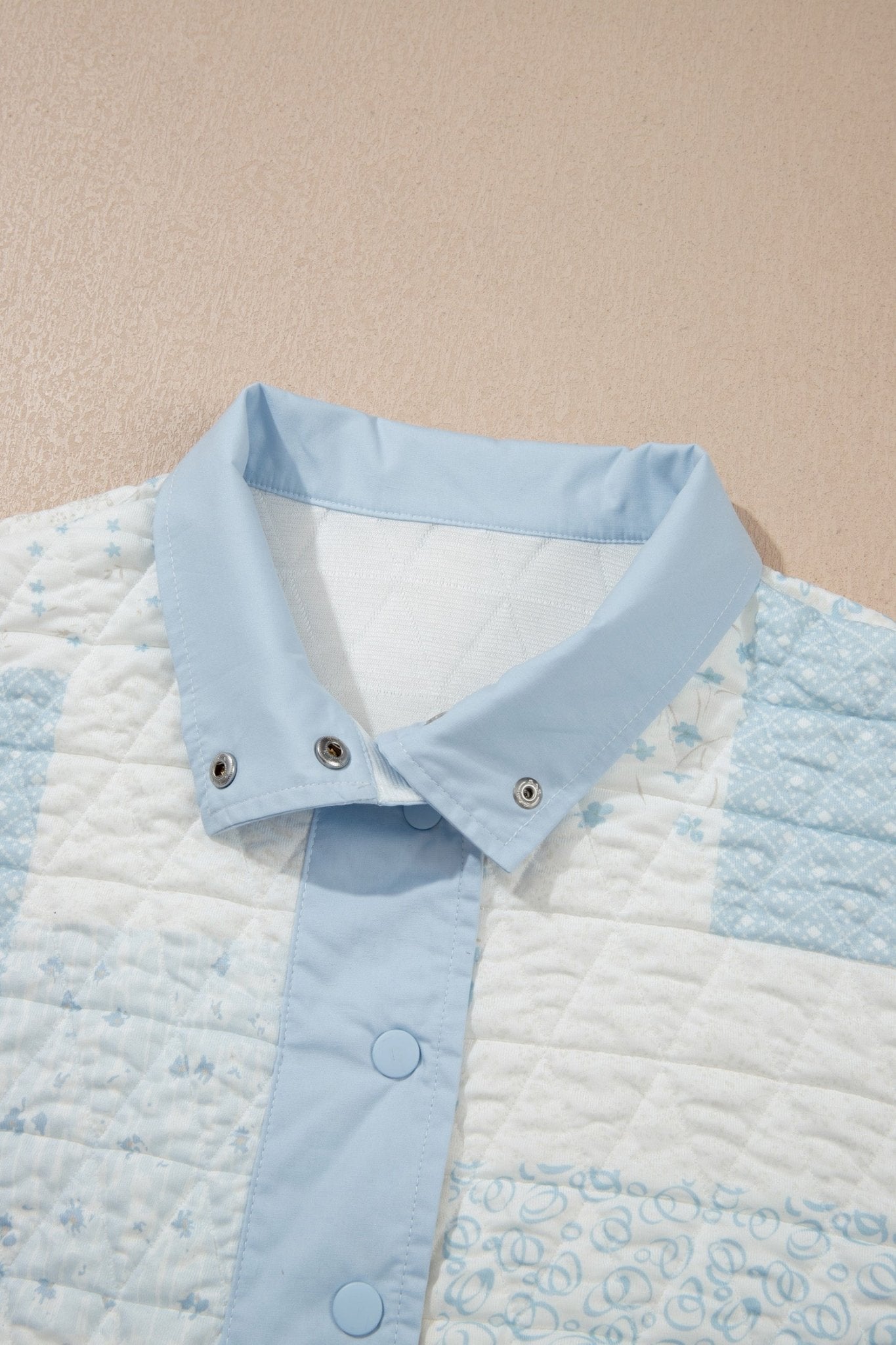 Floral Quilted Half Button Pocket Pullover Sweatshirt - Rooted & Reckless Co.