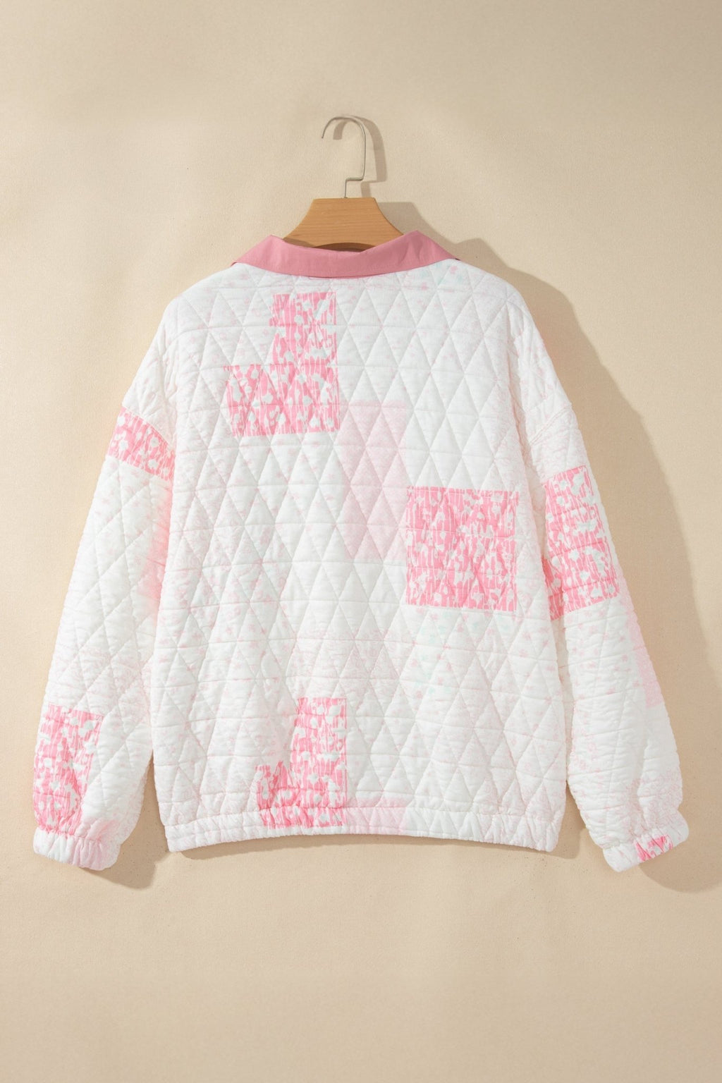 Floral Quilted Half Button Pocket Pullover Sweatshirt - Rooted & Reckless Co.