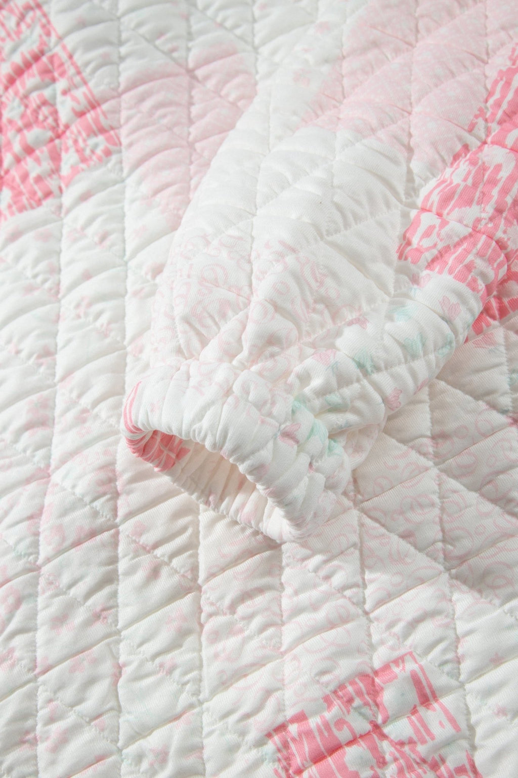 Floral Quilted Half Button Pocket Pullover Sweatshirt - Rooted & Reckless Co.