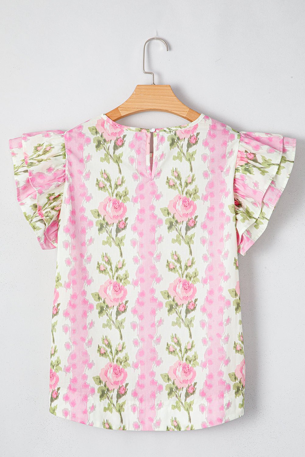 Floral Ruffle Short Sleeve Top - Rooted & Reckless Co.